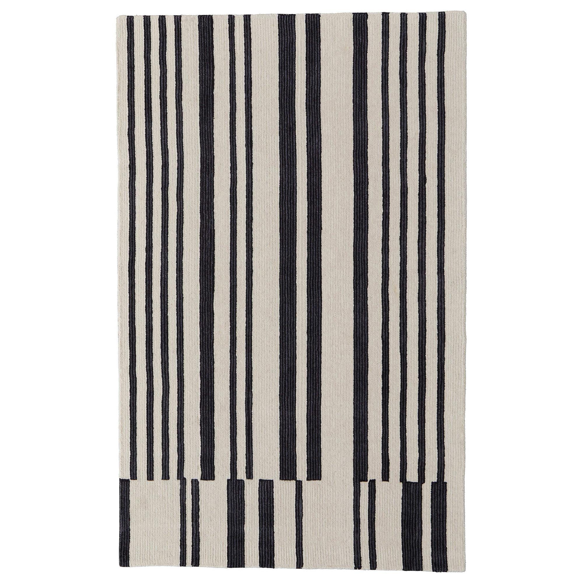 Feizy Rugs Maguire 8901F 3'6" x 5'6" Ivory and Black Area Rug Shop NFM