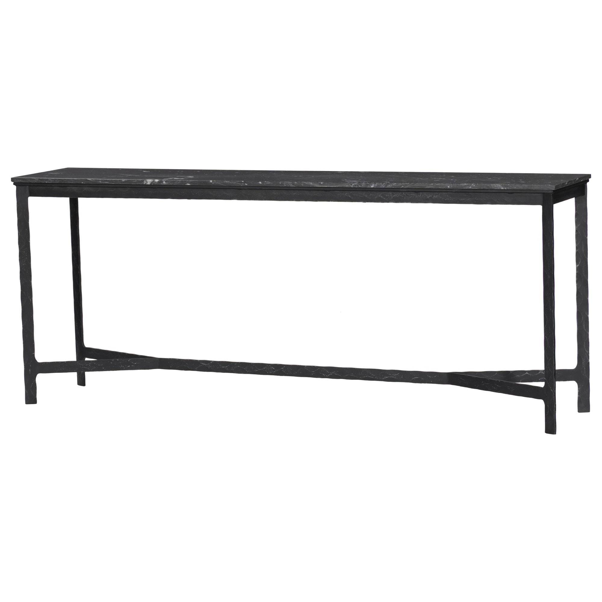 E*I様 週末価格！IRON TABLE!! DAMNGOOD!! Ver.新品 Four Hands Hammered Iron Console Table in Charcoal Marble