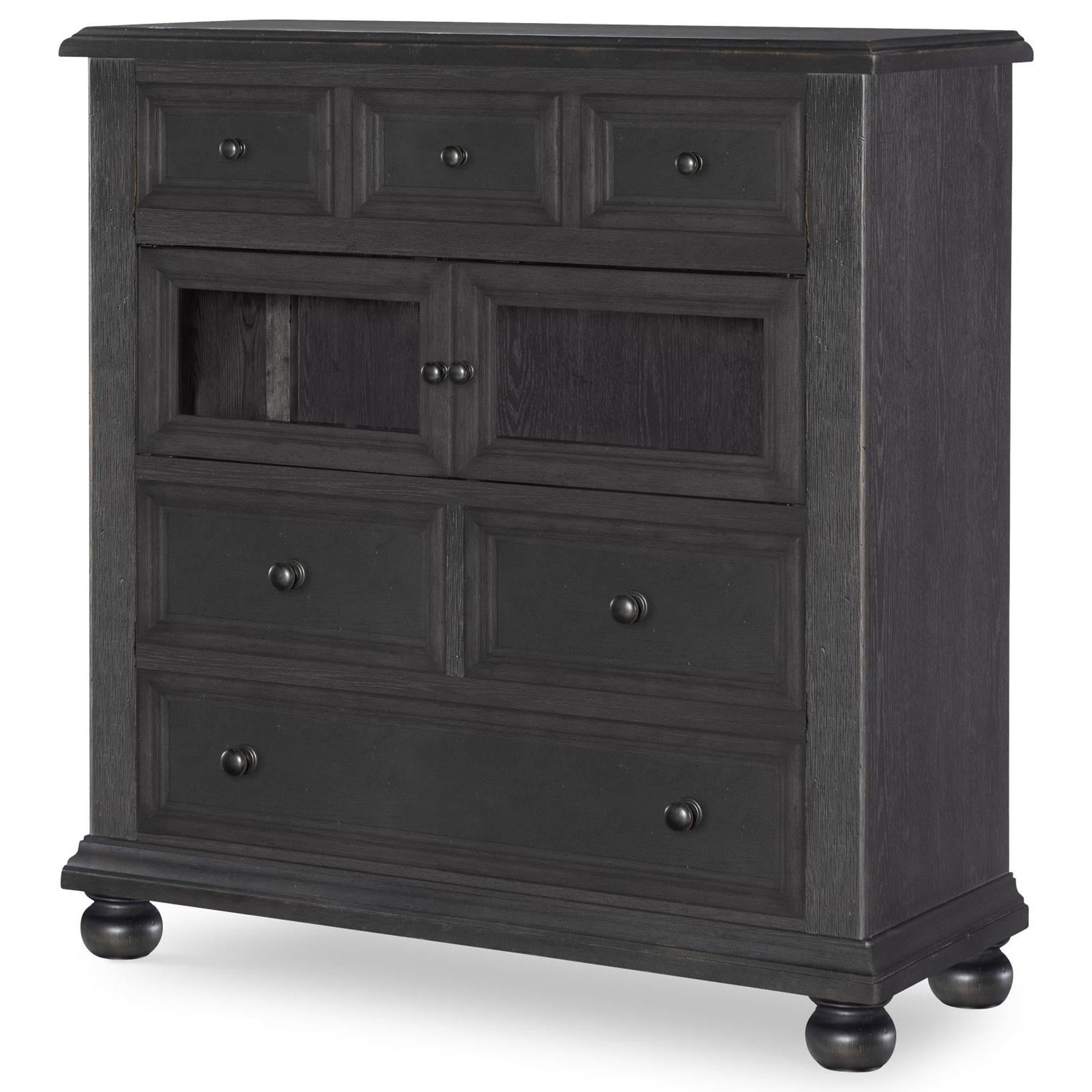 Country Living Vintage Market Glass Door 6-Drawer Chest in Kettle