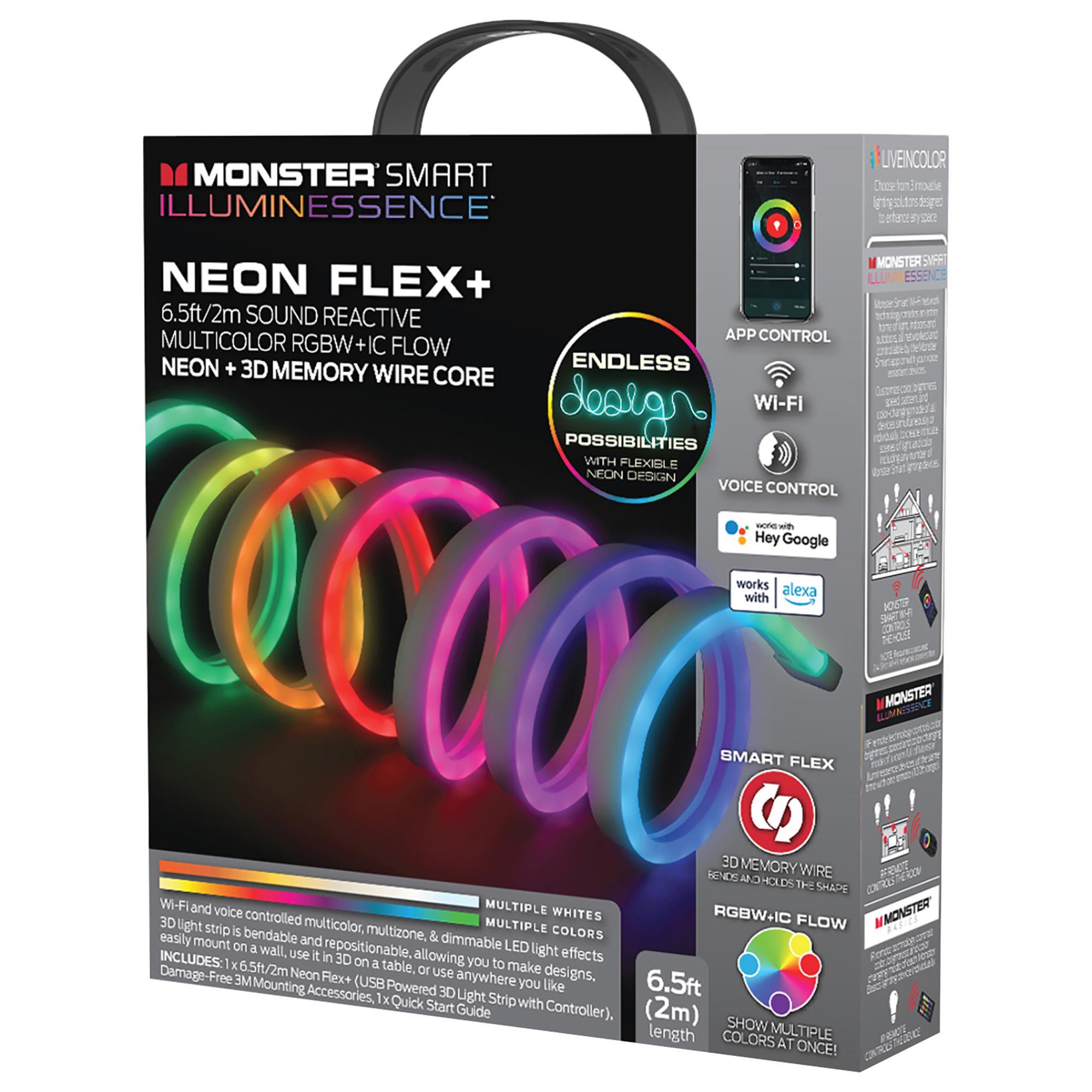 Monster Smart Illuminessence 6.5' Neon Flex+ LED Light Strip 3D in