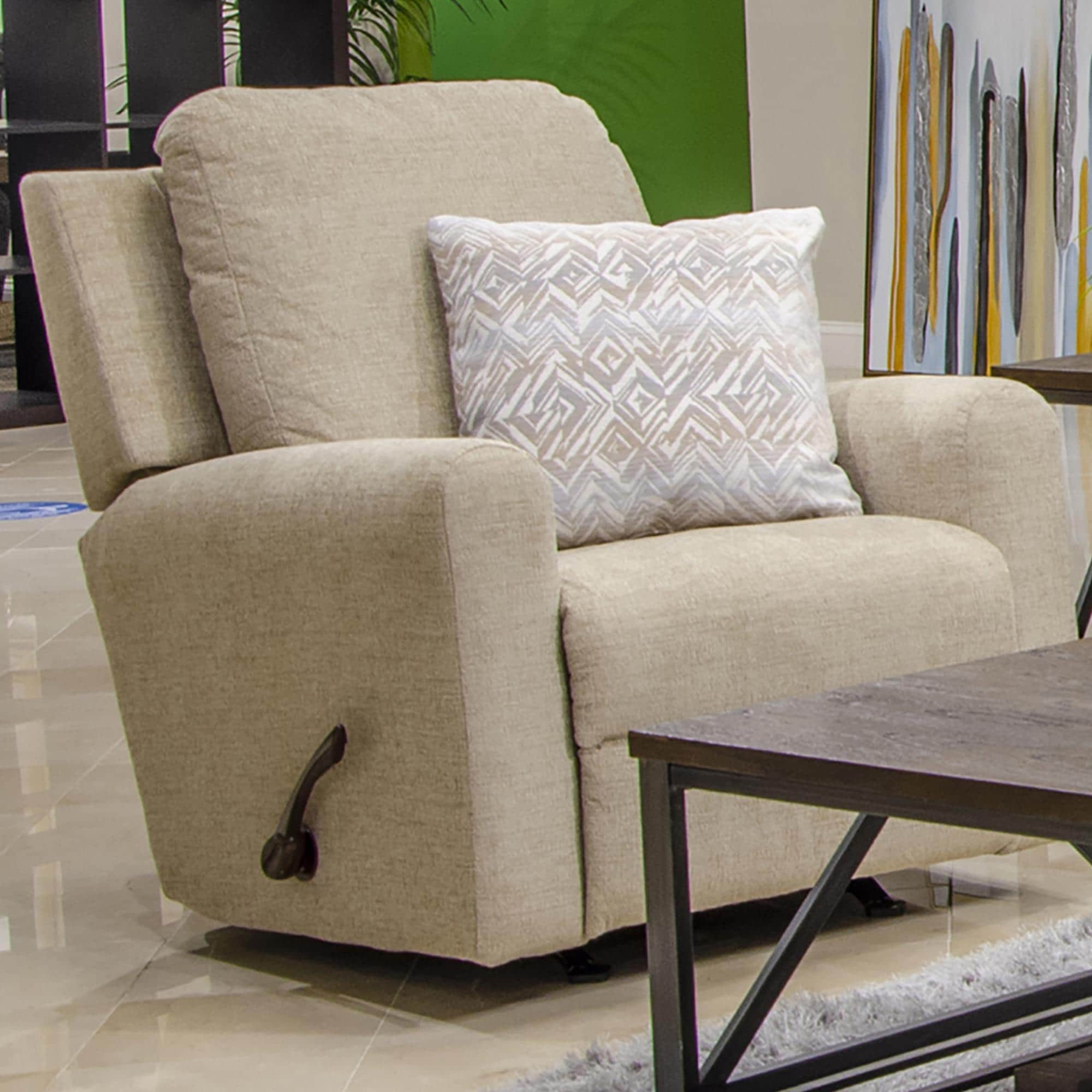 Catnapper Calvin Manual Rocker Recliner in Putty