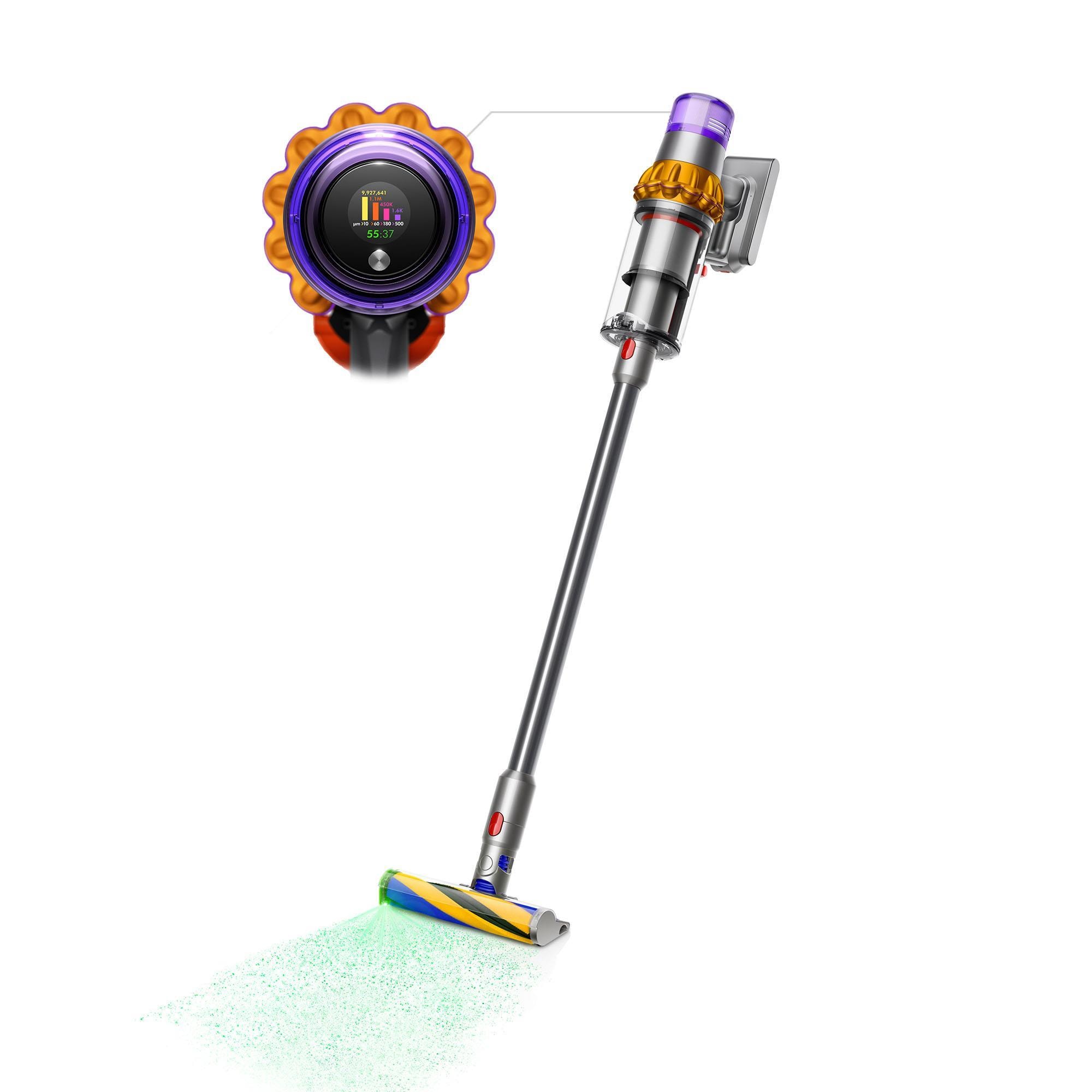 ダイソン Dyson コードレススティッククリーナー V15 Detect To Dyson V15 Detect Cordless Vacuum with 8 accessories Yellow/Nickel