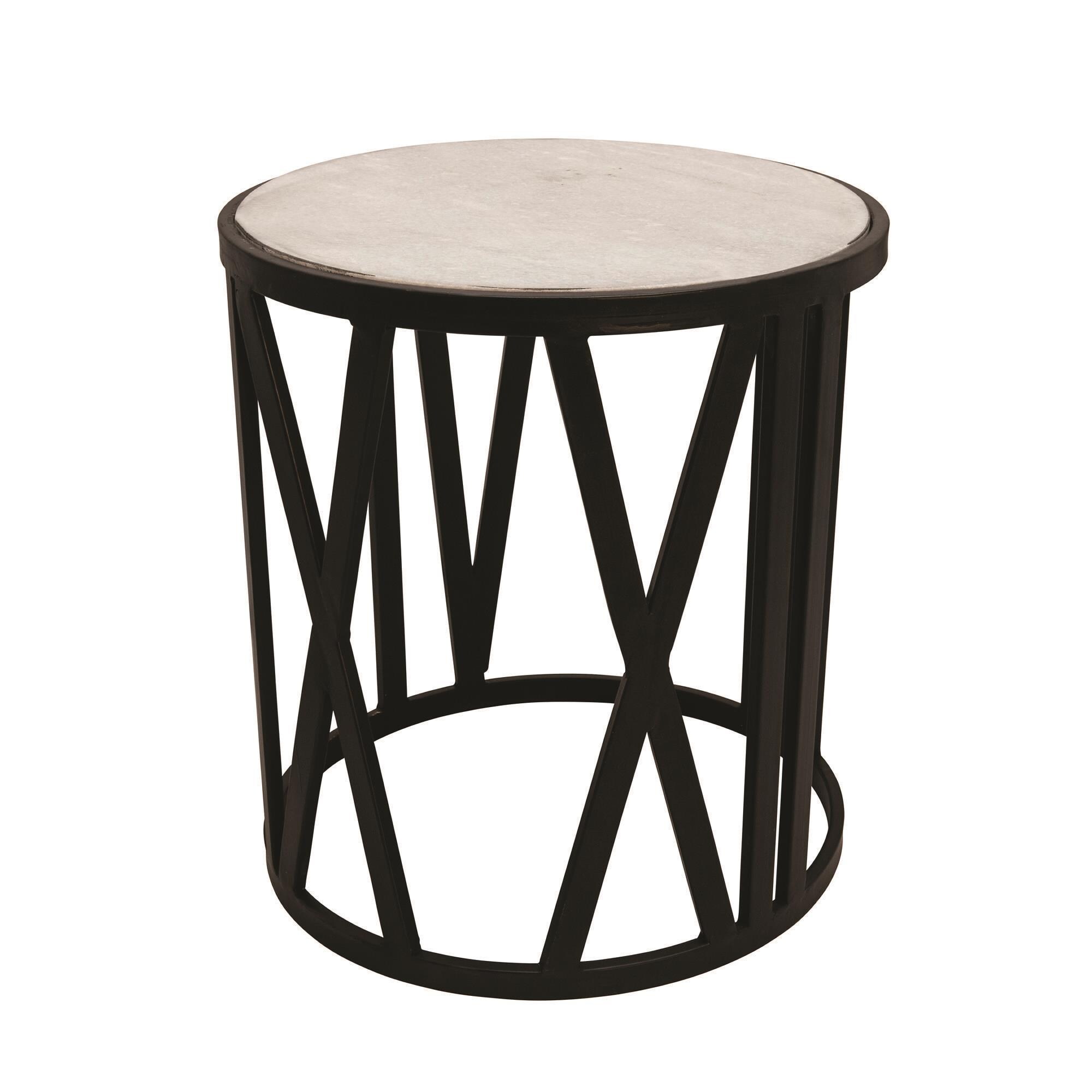 Sagebrook Home Round Side Table in Black NFM