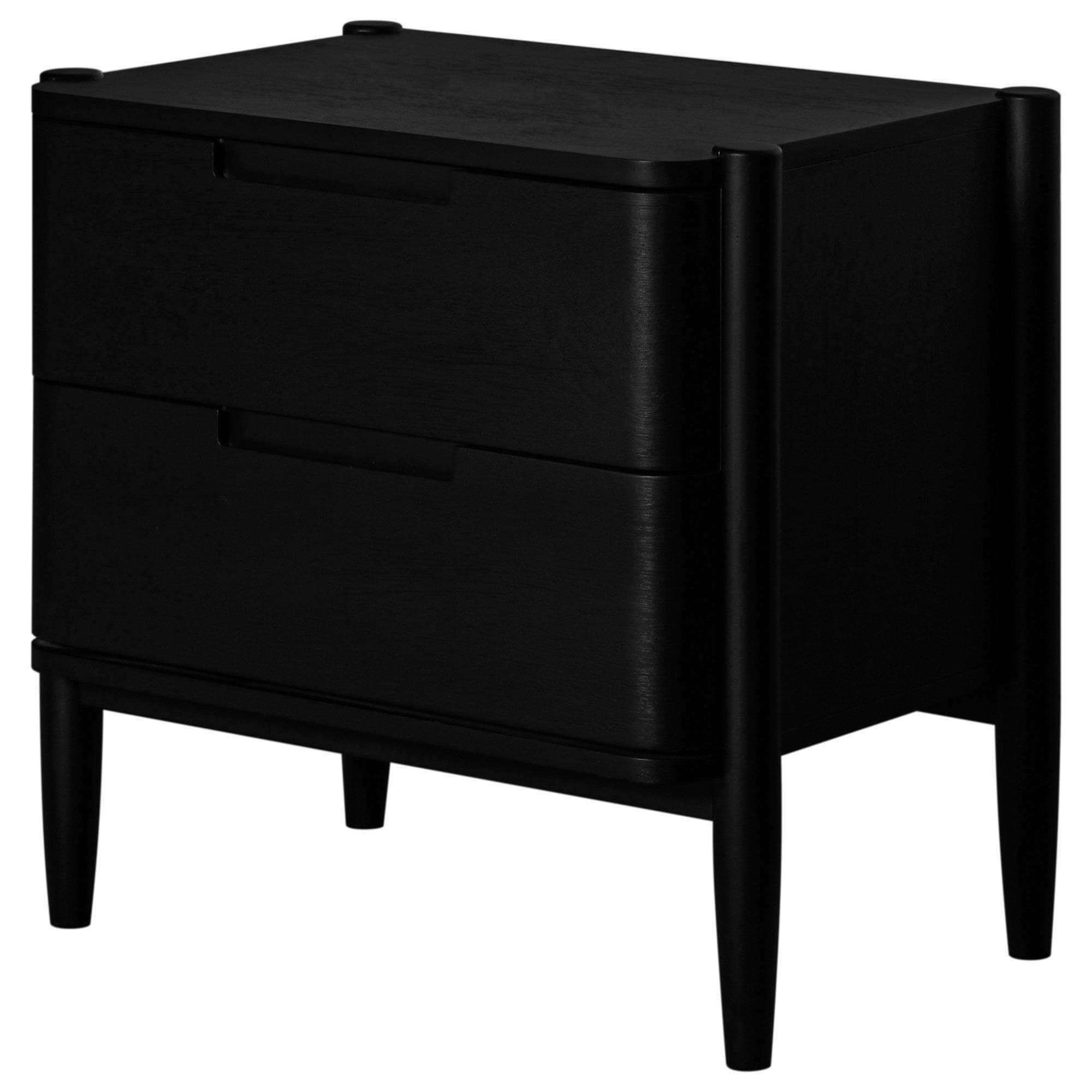 Design Evolution Furniture Inc Casal 2 Drawer Nightstand in Black