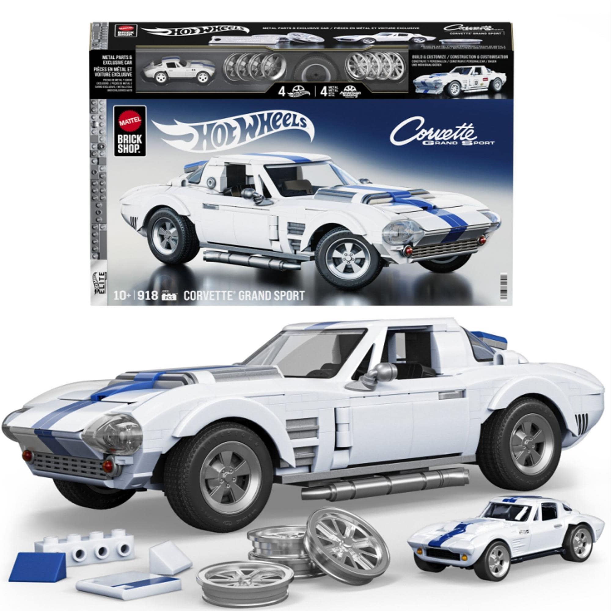 Mattel Brick Shop Corvette Grand Sport Car Vehicle