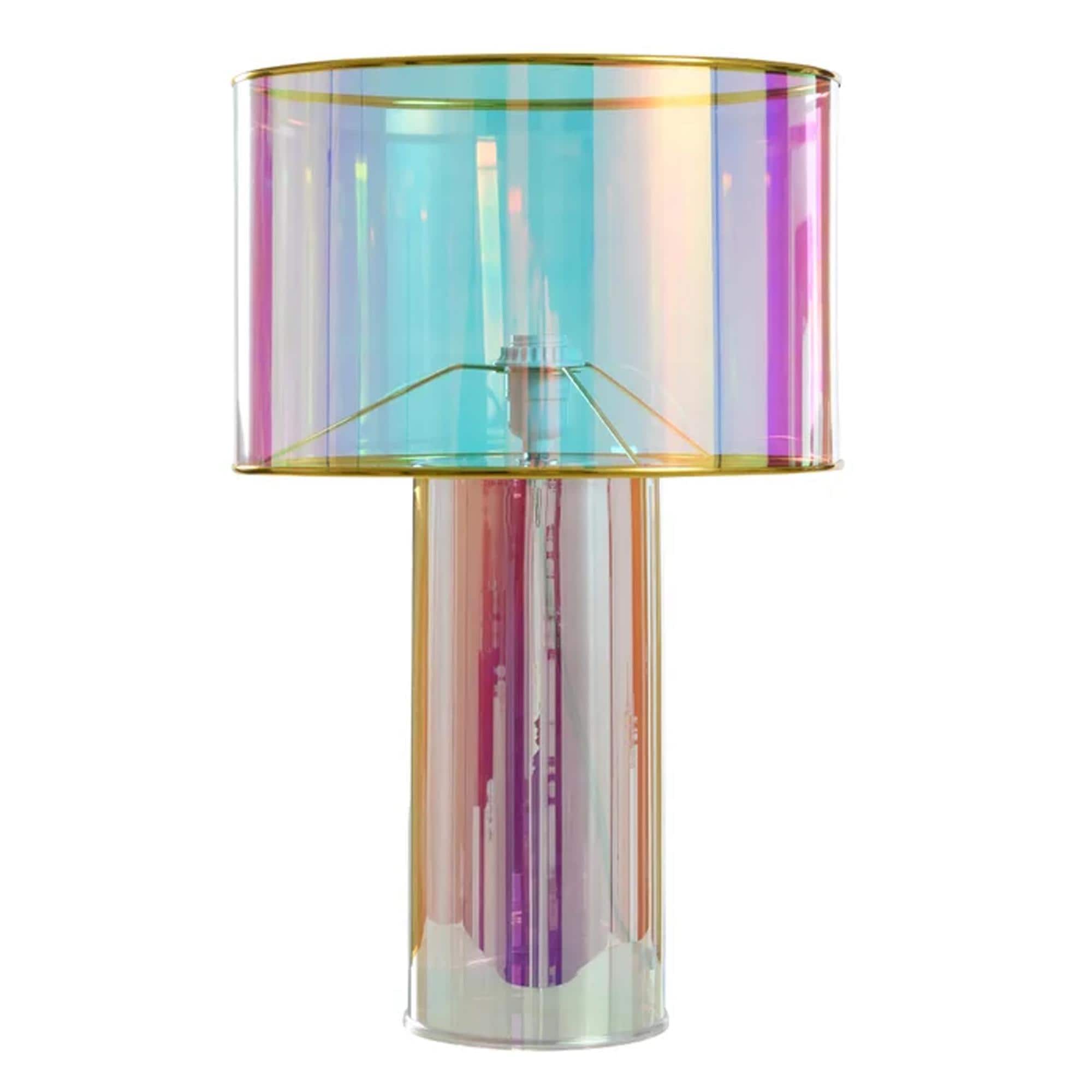 Flair Industries Margot Pink Glass Table Lamp NFM