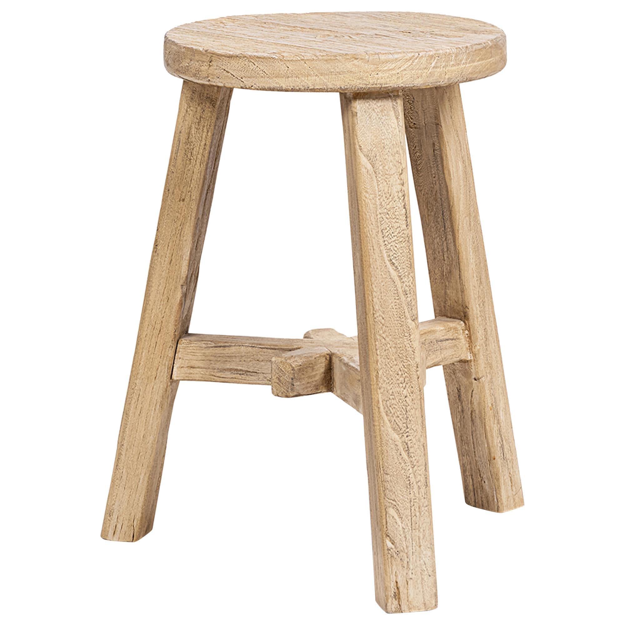 Jennifer Taylor Home Linden Stool in Light Natural Brown