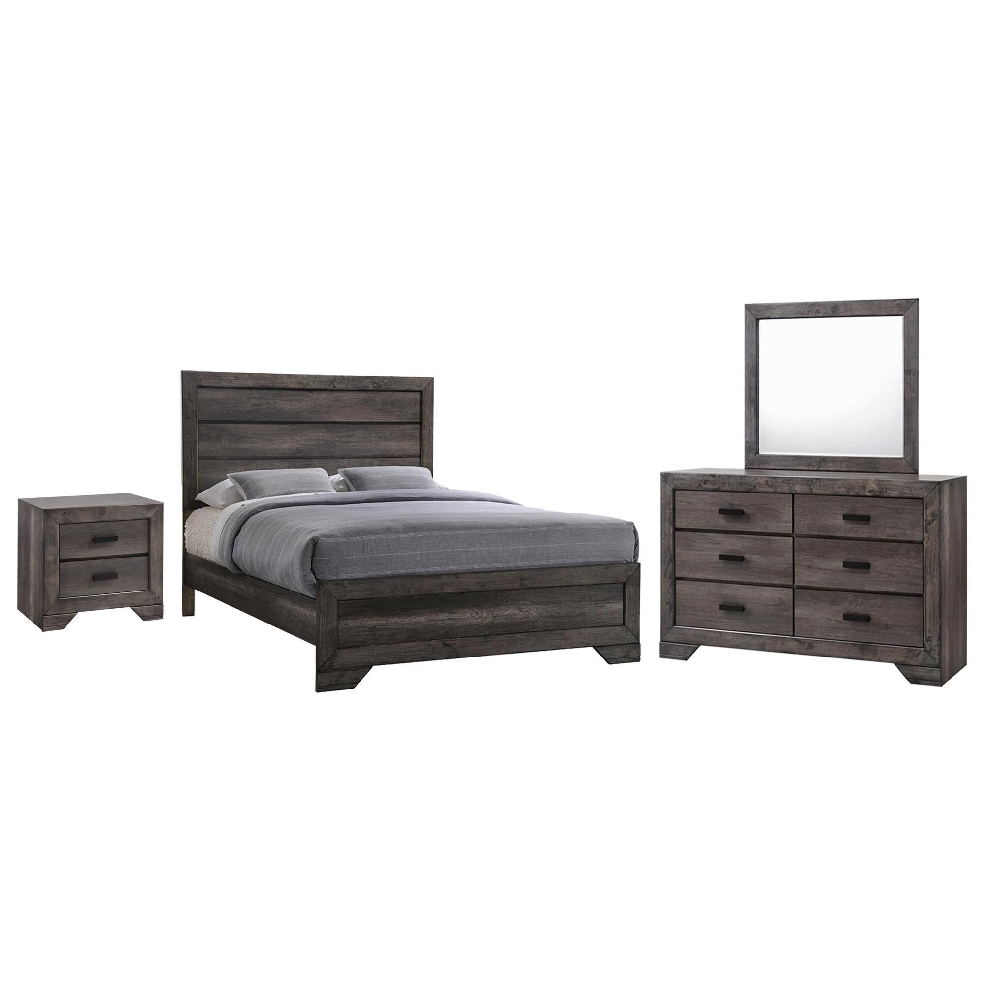 Mayberry Hill Nathan 3-Piece Full Bedroom Set in Gray Oak