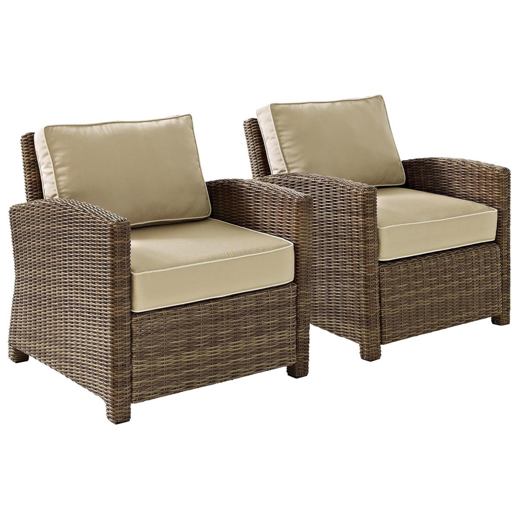 Crosley Furniture Bradenton 2Piece Outdoor Wicker Seating Set with