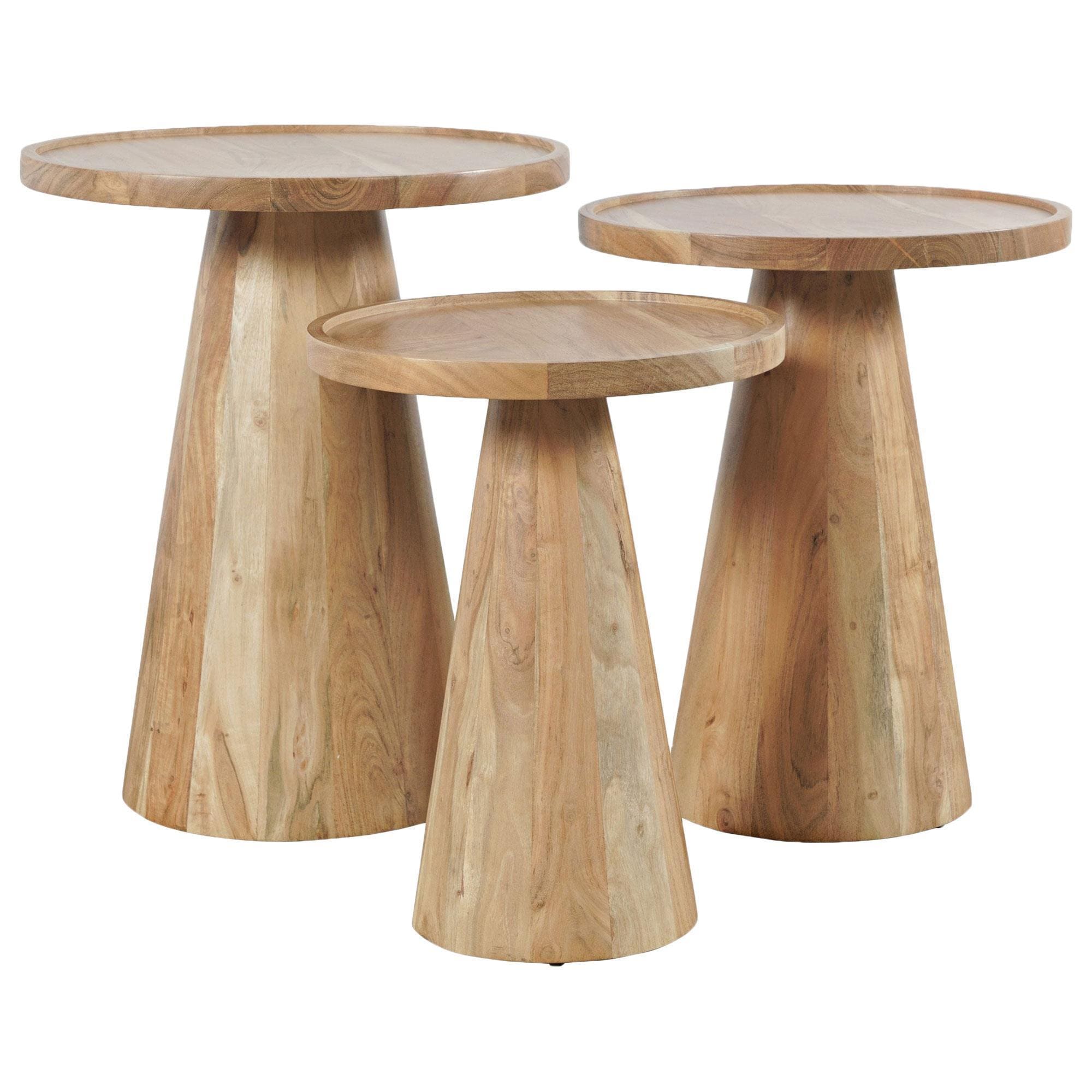 37B Knox Set of Three Nesting Table in Natural