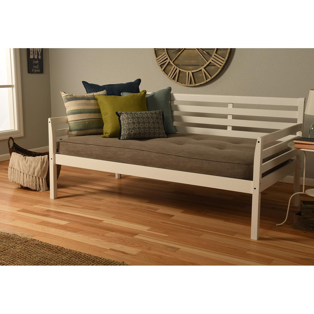 Kodiak Boho Daybed in White and Mattress