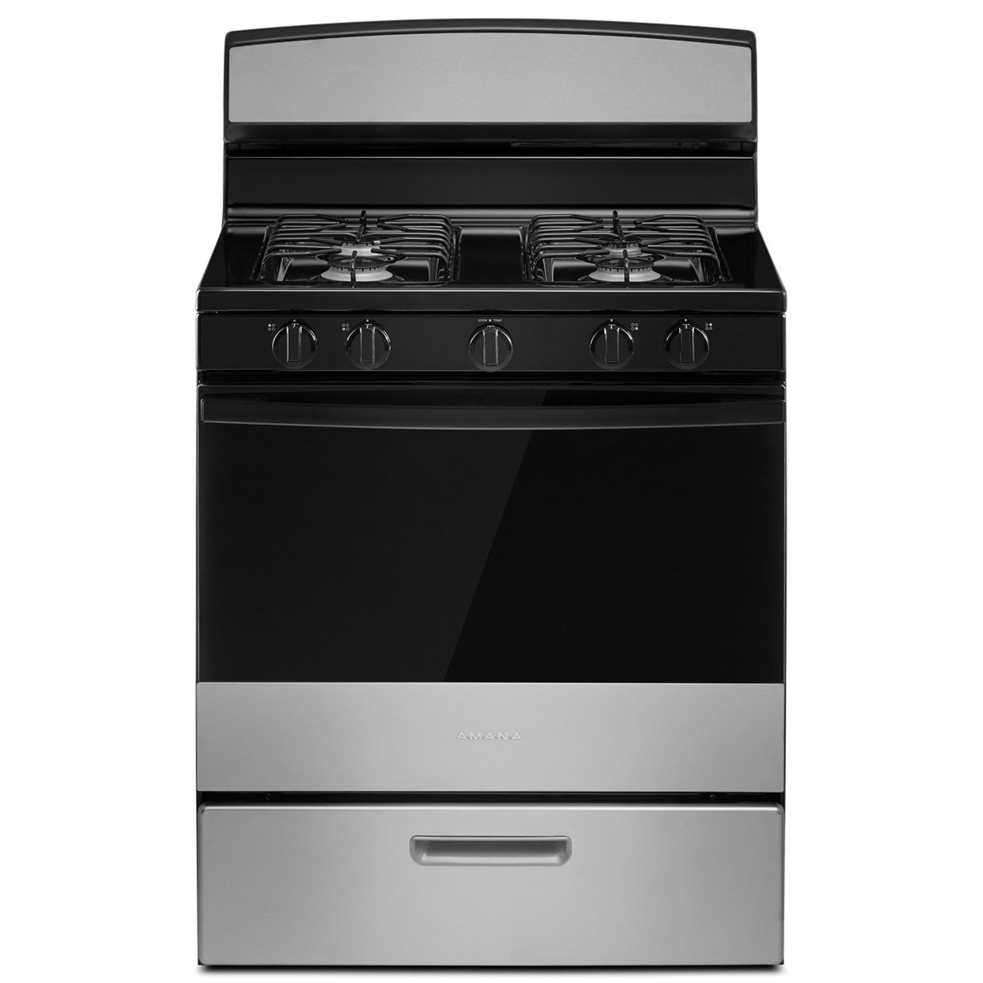 Amana 30" Freestanding Gas Range with EasyClean Glass Door in