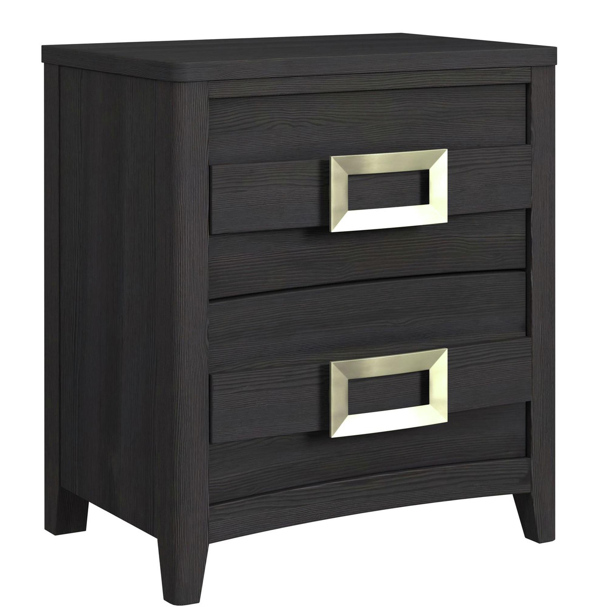 Mayberry Hill Tobias 2-Drawer Nightstand in Black