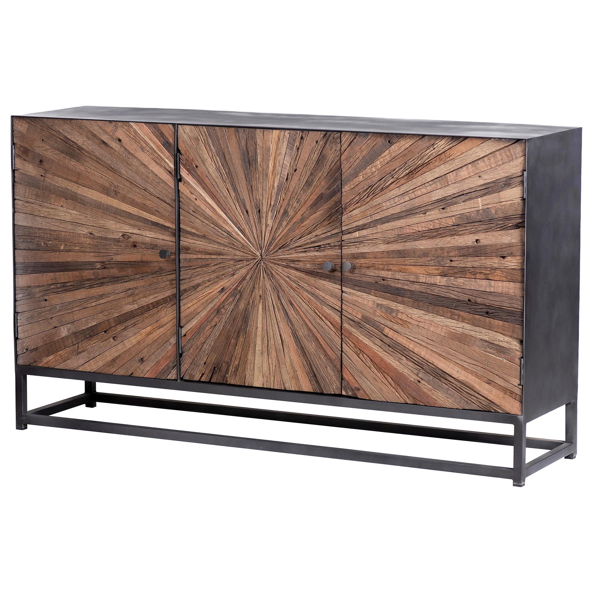Waltham Astral Plains 3-Door Accent Cabinet in Brown | Nebraska