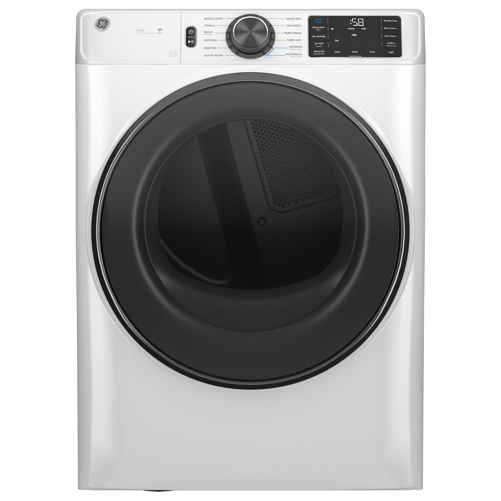 GE Appliances 7.8 Cu. Ft. Smart Front Load Electric Dryer with Steam