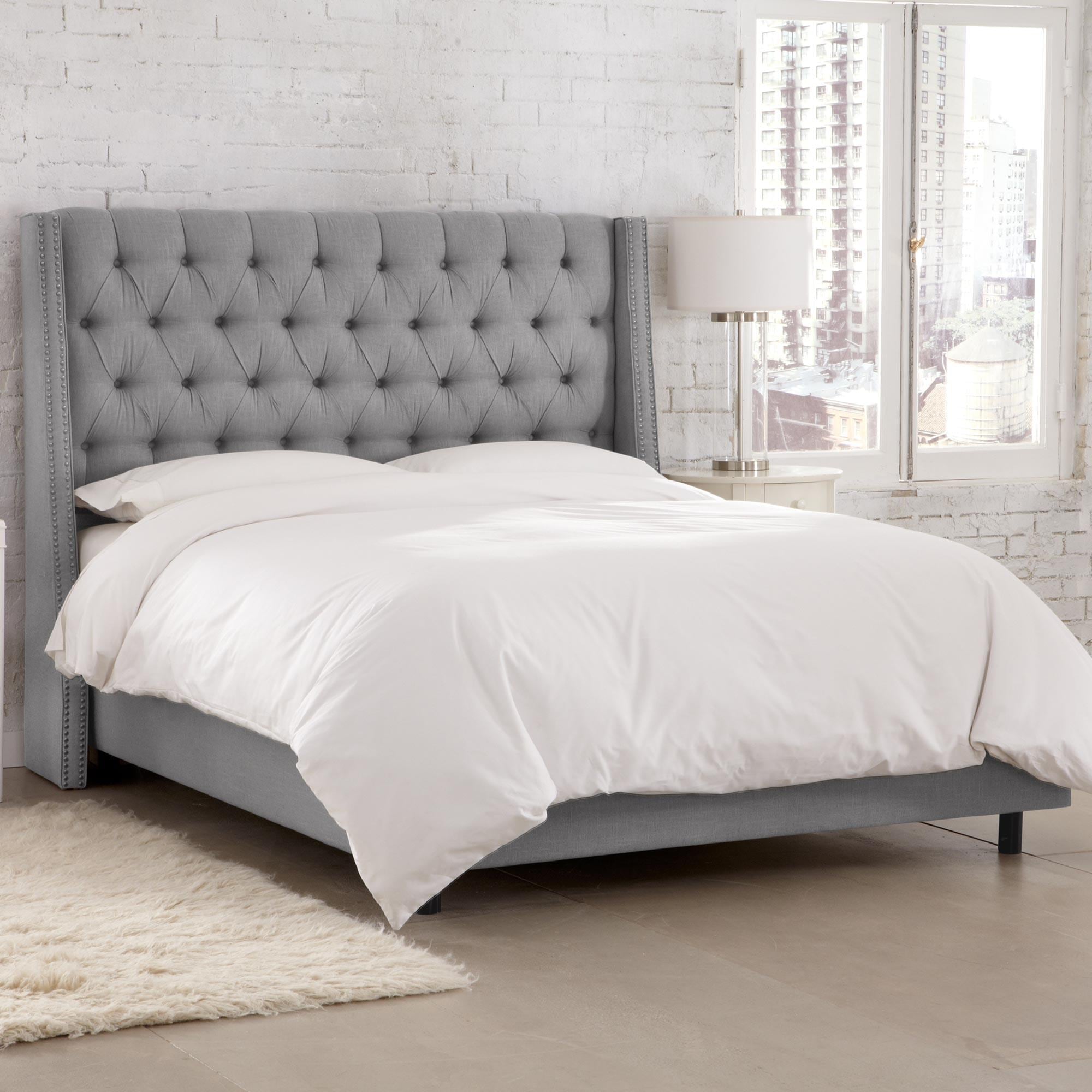 61% OFF - Skyline Furniture Skyline Furniture Upholstered Curved Queen Headboard / Beds