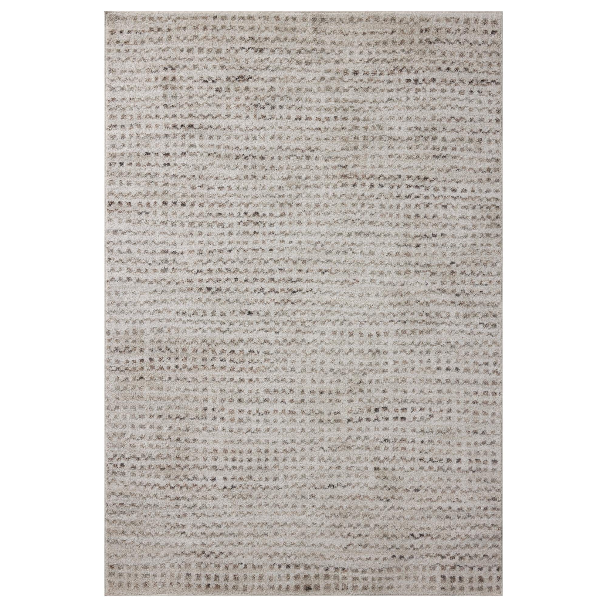Rooo Lou キャンバスプリント33.3×33.3 Loloi Lune Ivory and Pebble 8'2