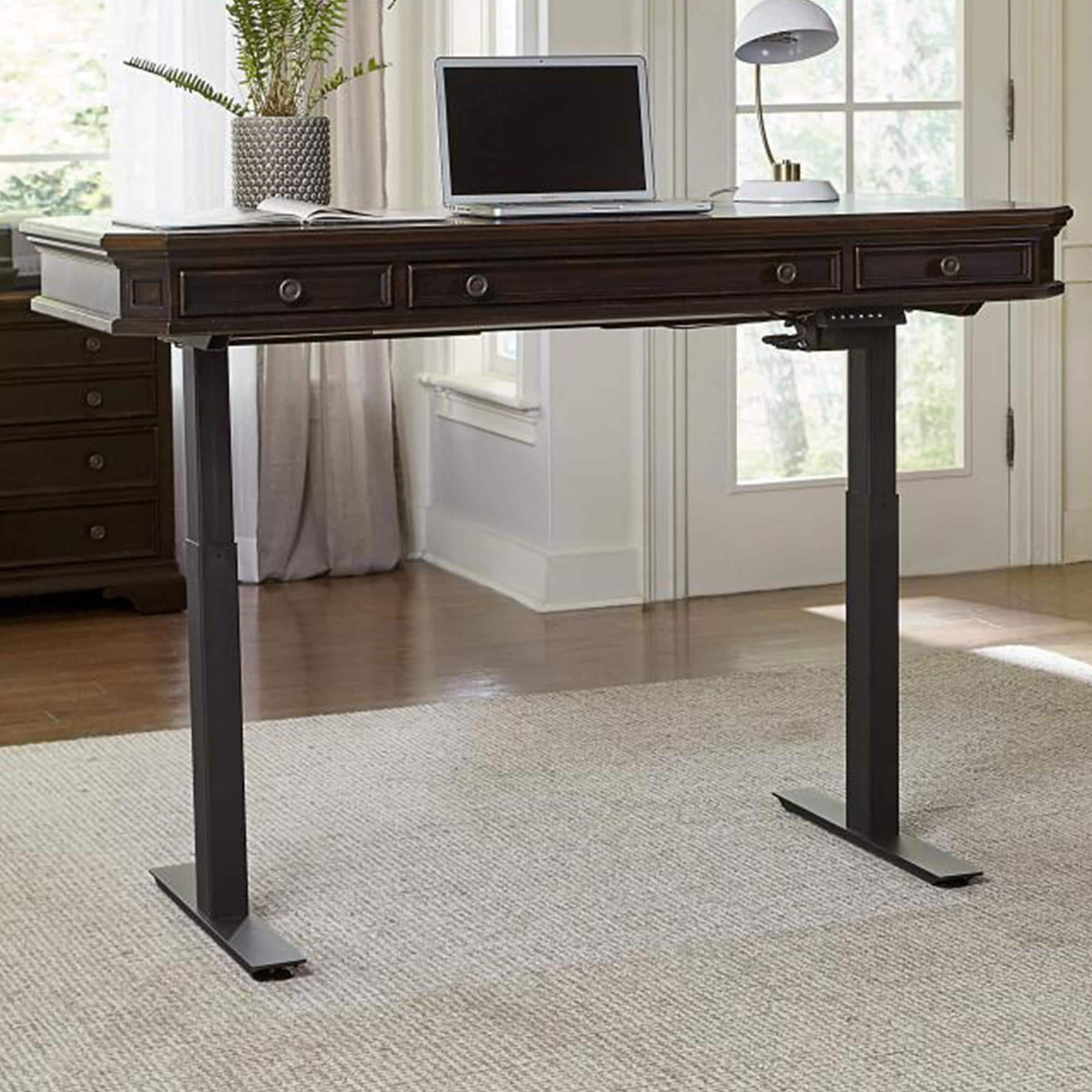 Riva Ridge Hampton 60 Lift Desk In Black Cherry Nebraska Furniture Mart