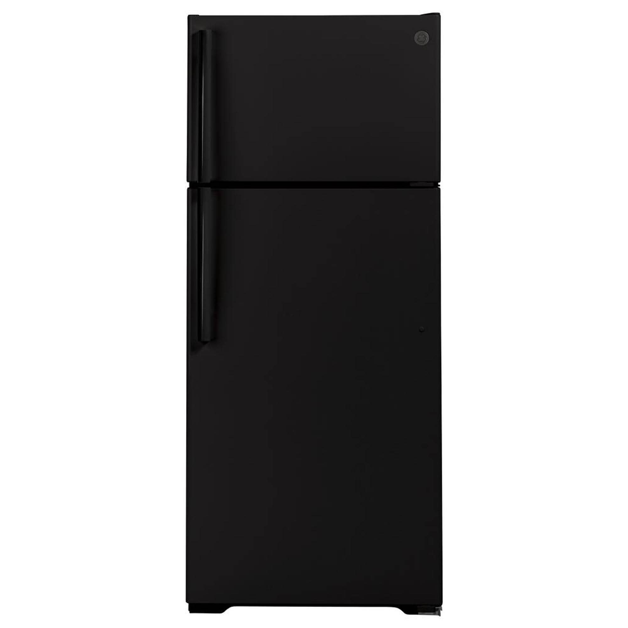 GE Appliances 18 Cu. Ft. 28" Top Freezer Refrigerator in Black NFM