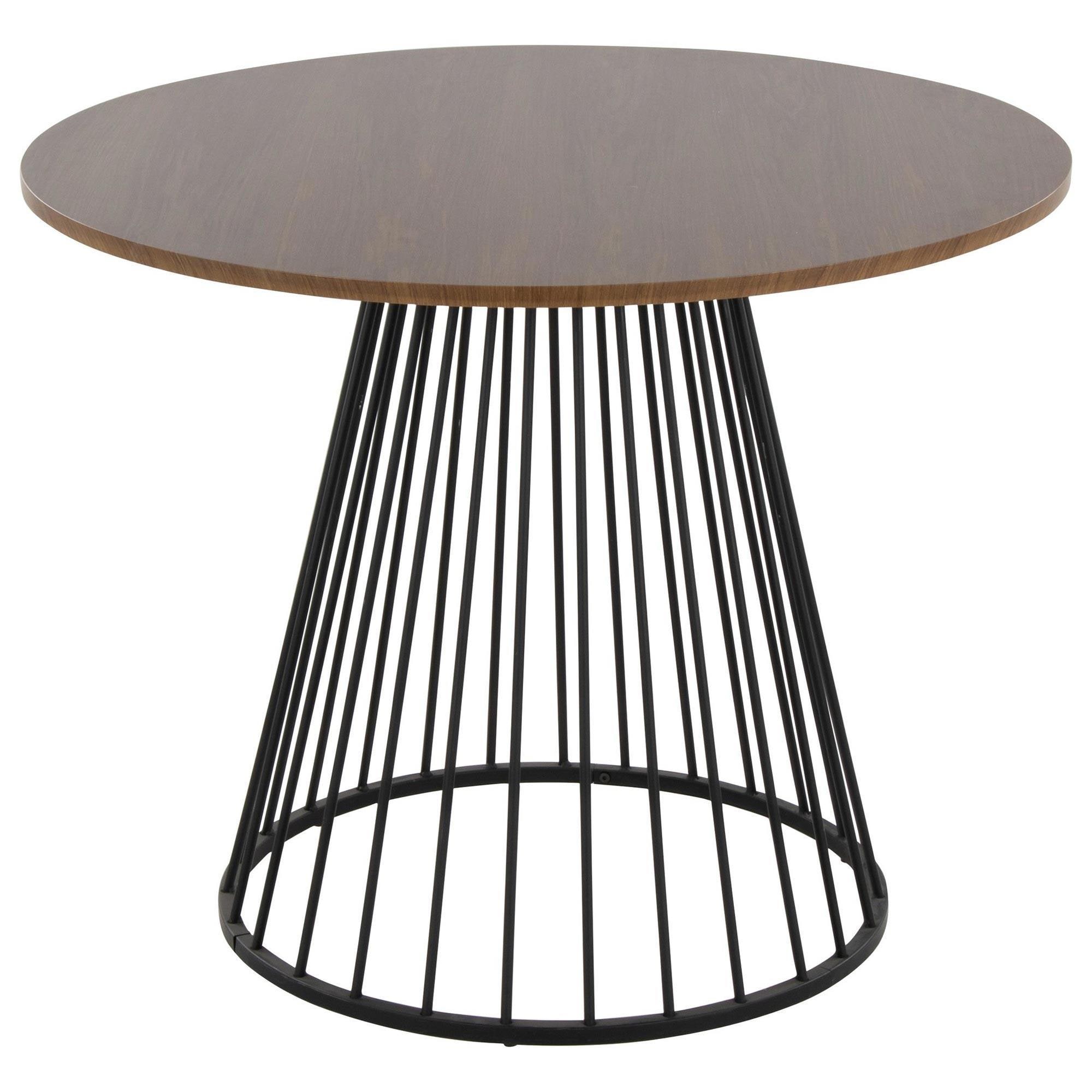 LumiSource Canary Dining Table in Black and Walnut - Table Only