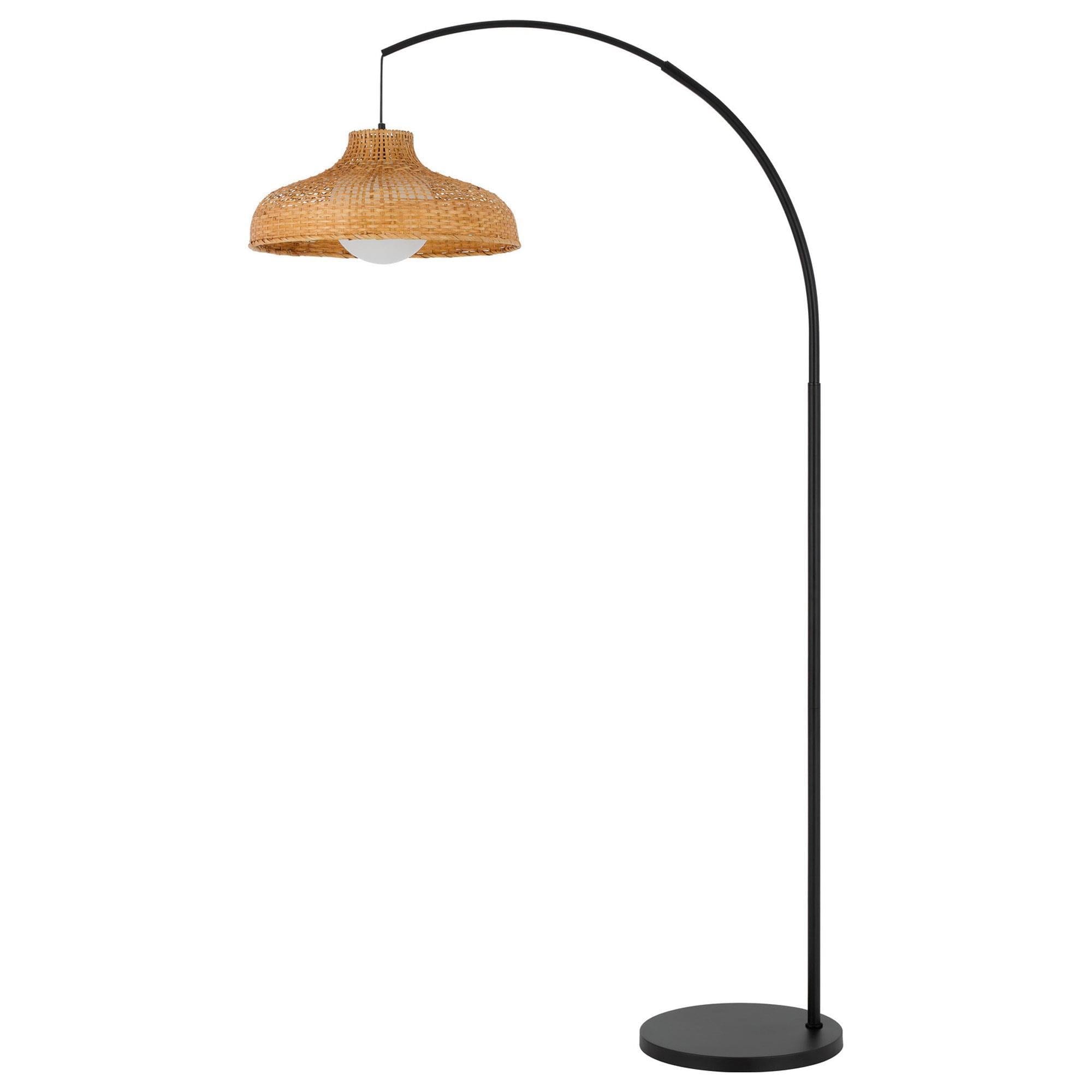 Cal Lighting Makako Arc Floor Lamp in Black