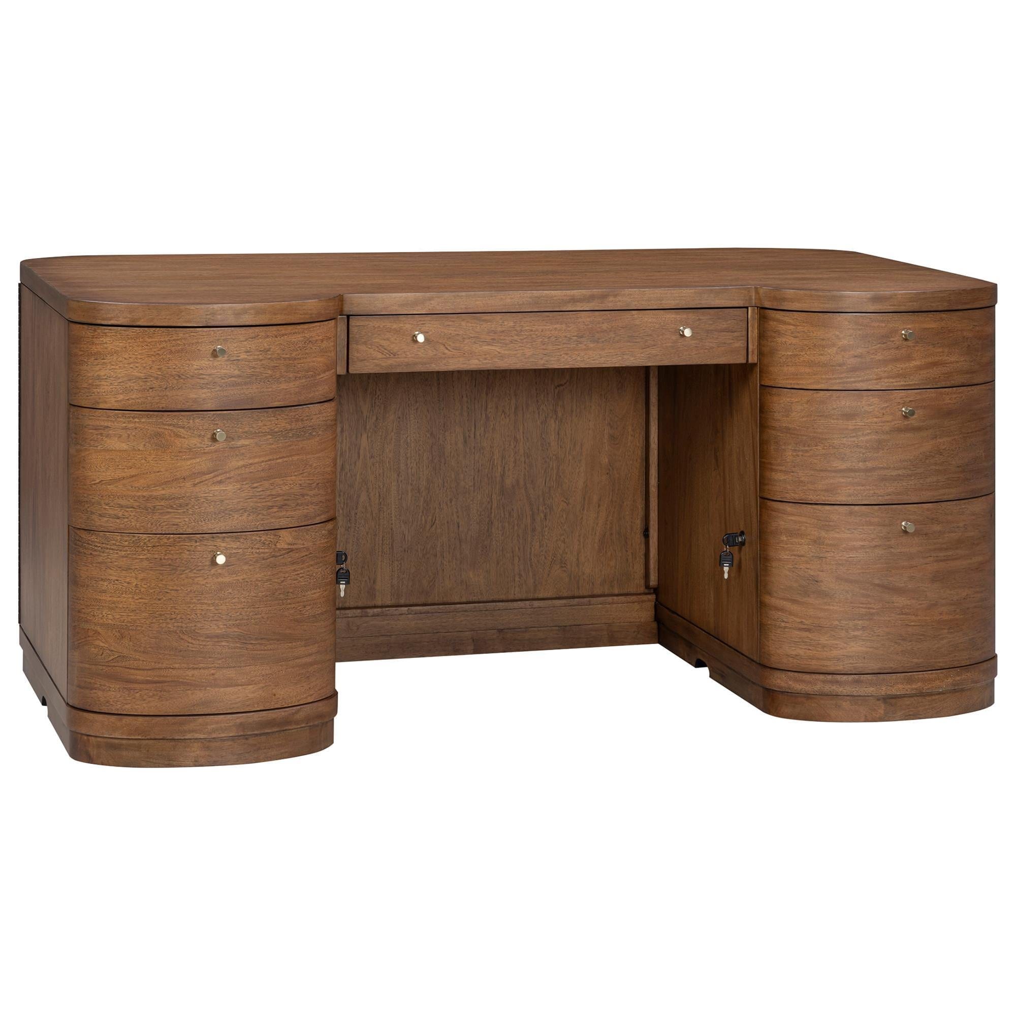 Riva Ridge Caden Executive Desk in Spiced Caramel