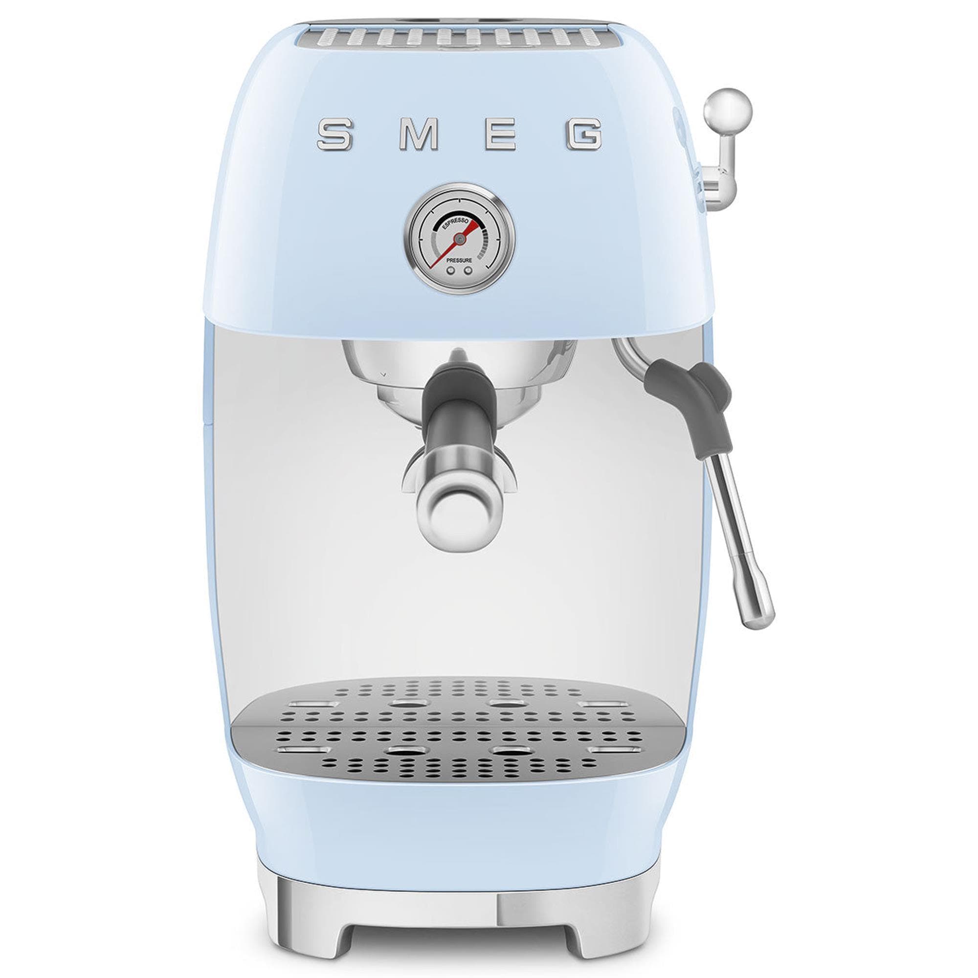 SMEG Retro Style 47 Oz Espresso and Cold Brew Coffee Machine in Cream