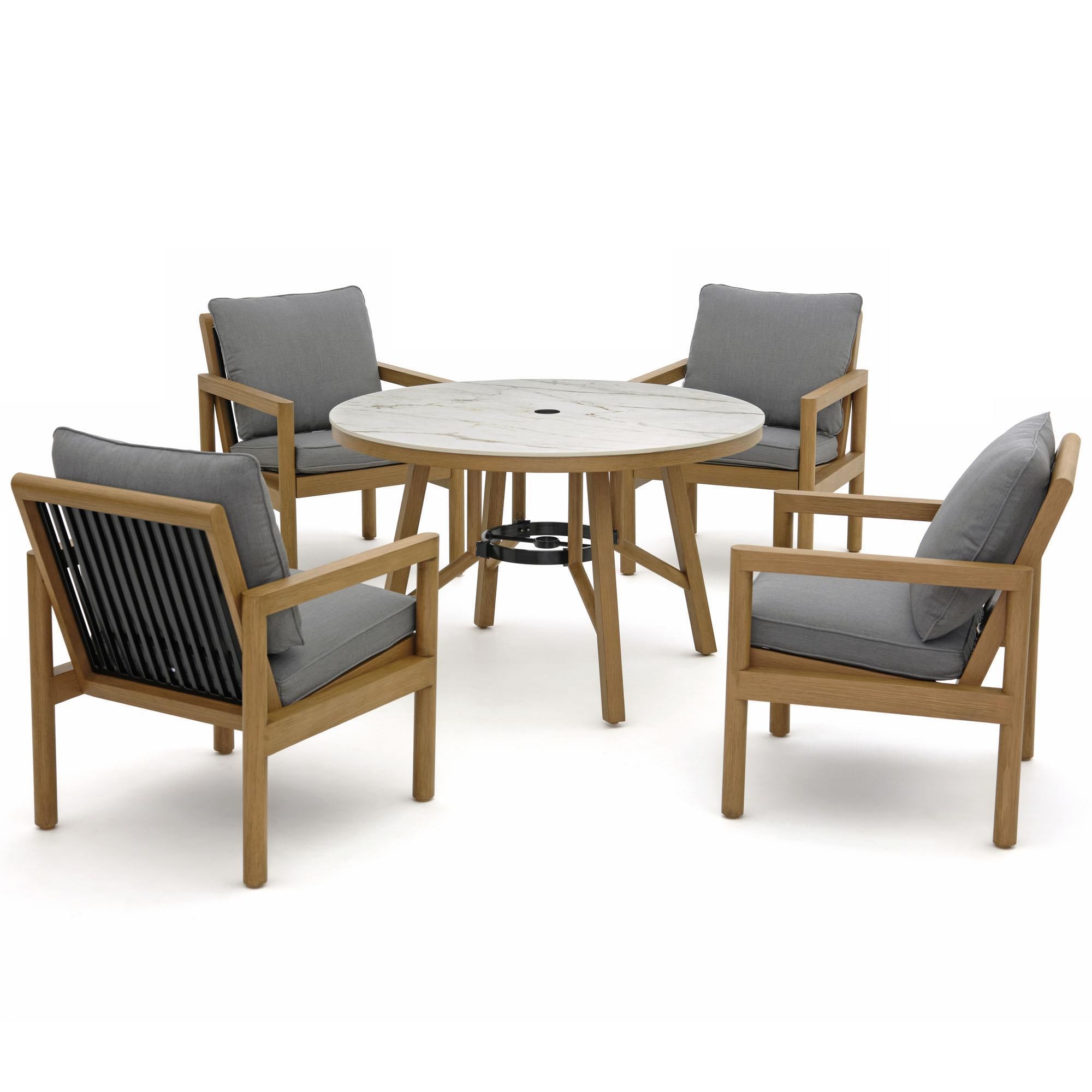 Agio Cove 5-Piece Patio Dining Set in Charcoal