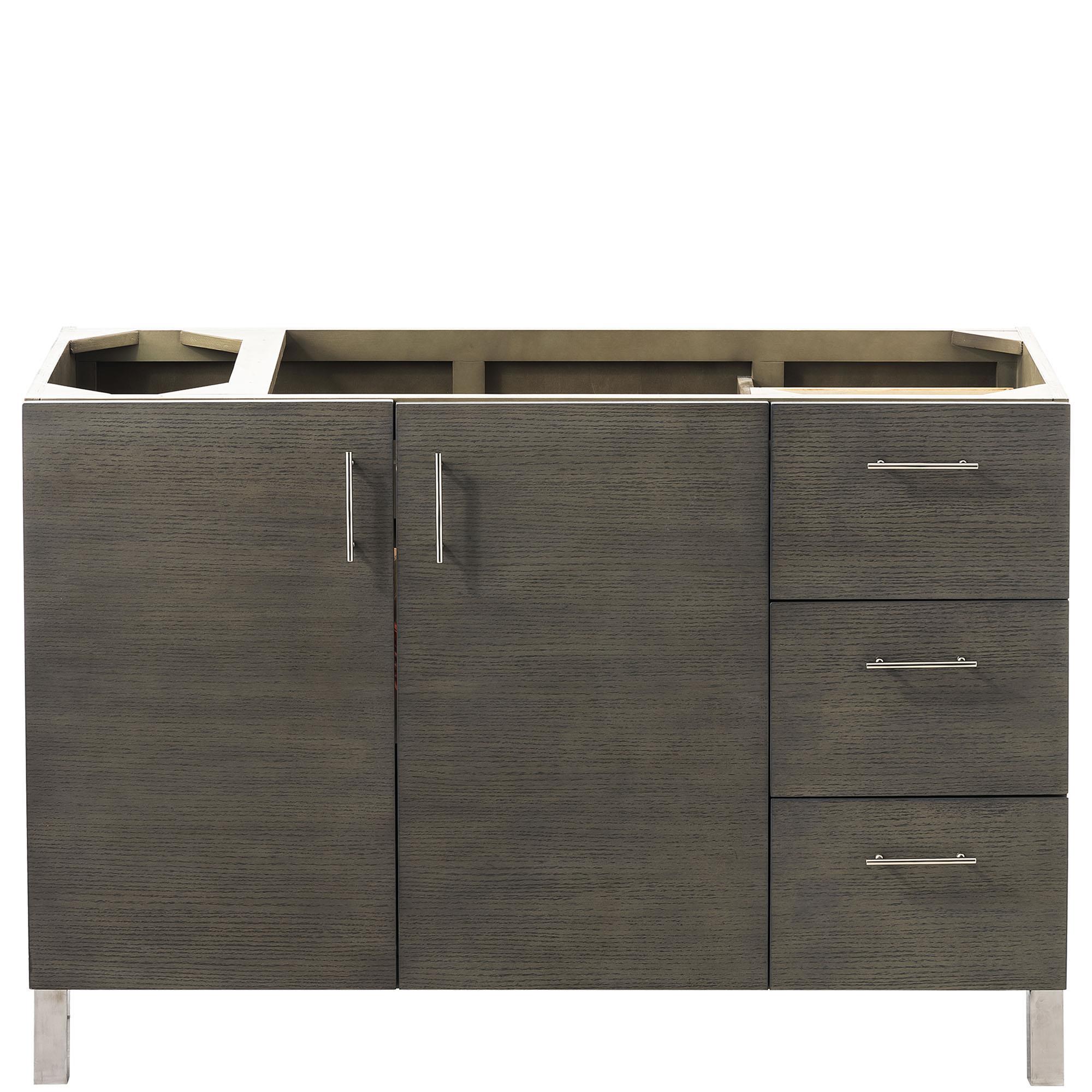 James Martin Metropolitan 48" Single Bathroom Vanity in Silver