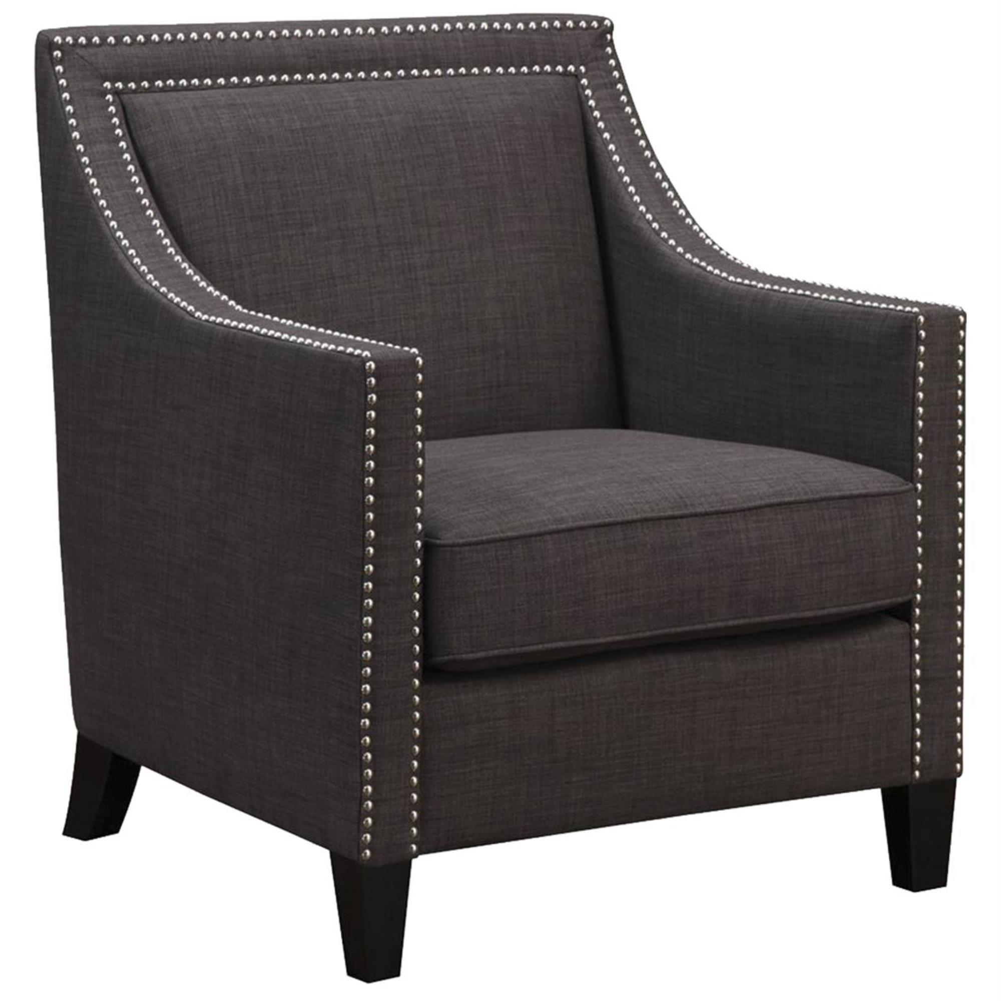 Mayberry Hill Erica Accent Chair With Walnut Leg In Heirloom Charcoal Nebraska Furniture Mart
