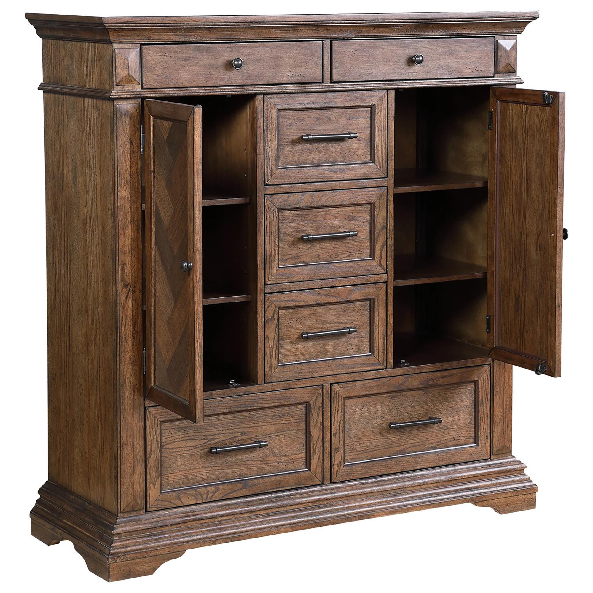 New Heritage Mar Vista Door Chest in Brushed Walnut