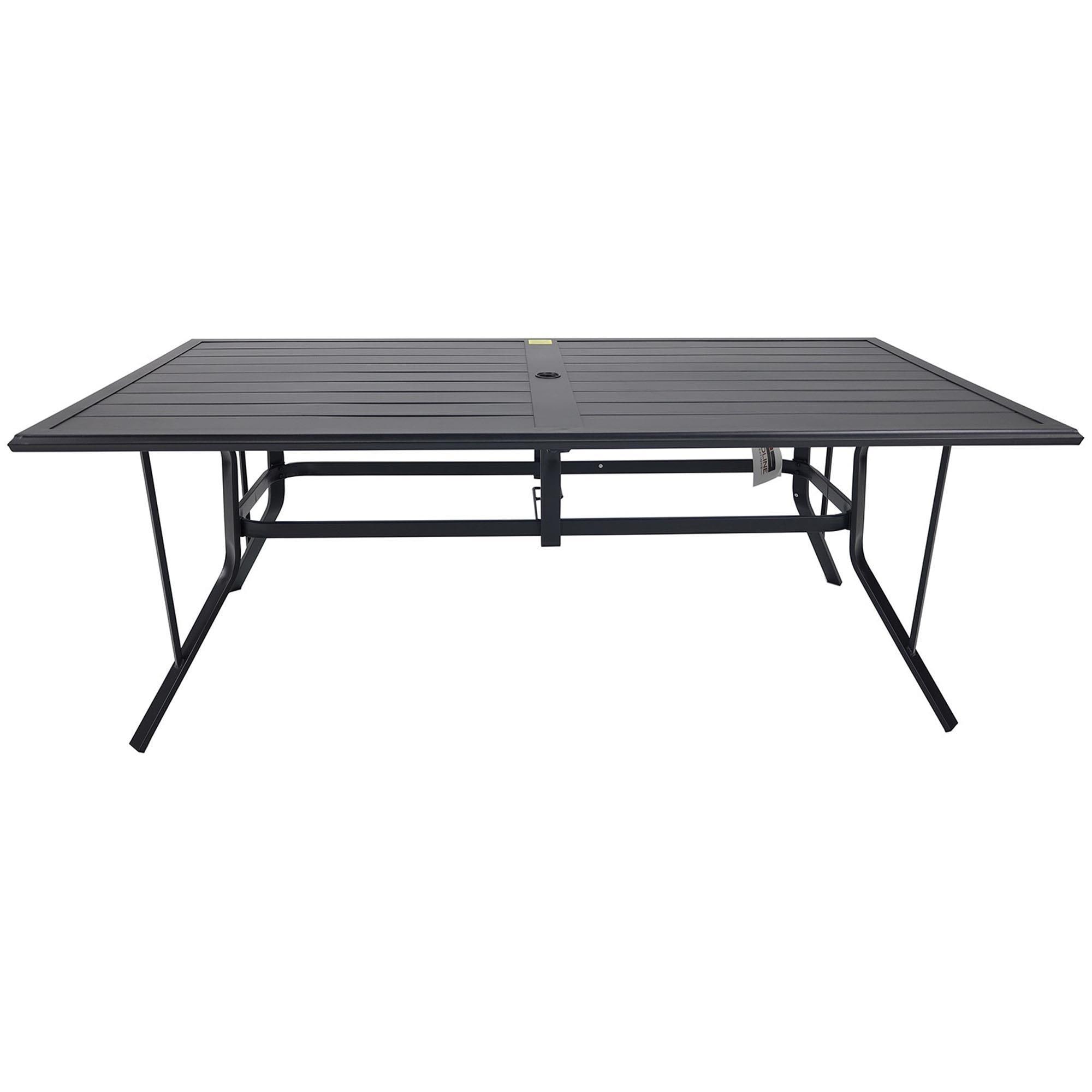 Redline Creation Inc. 77 x 40in Steel Slat Table in Matte Black