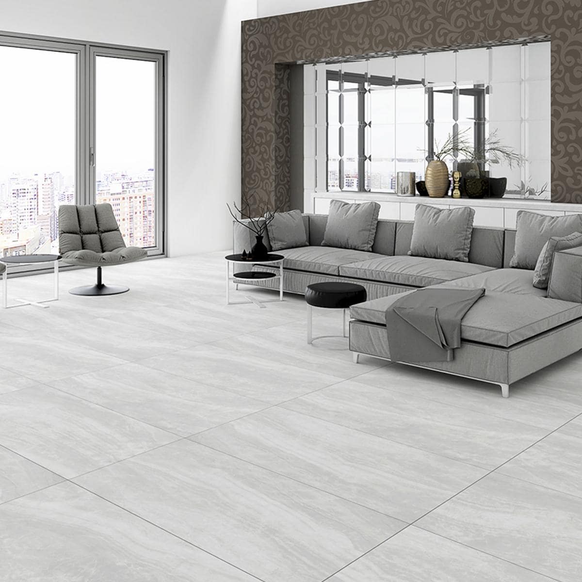 Ms International Praia Grey 12 X 24 Porcelain Tile Nebraska Furniture Mart