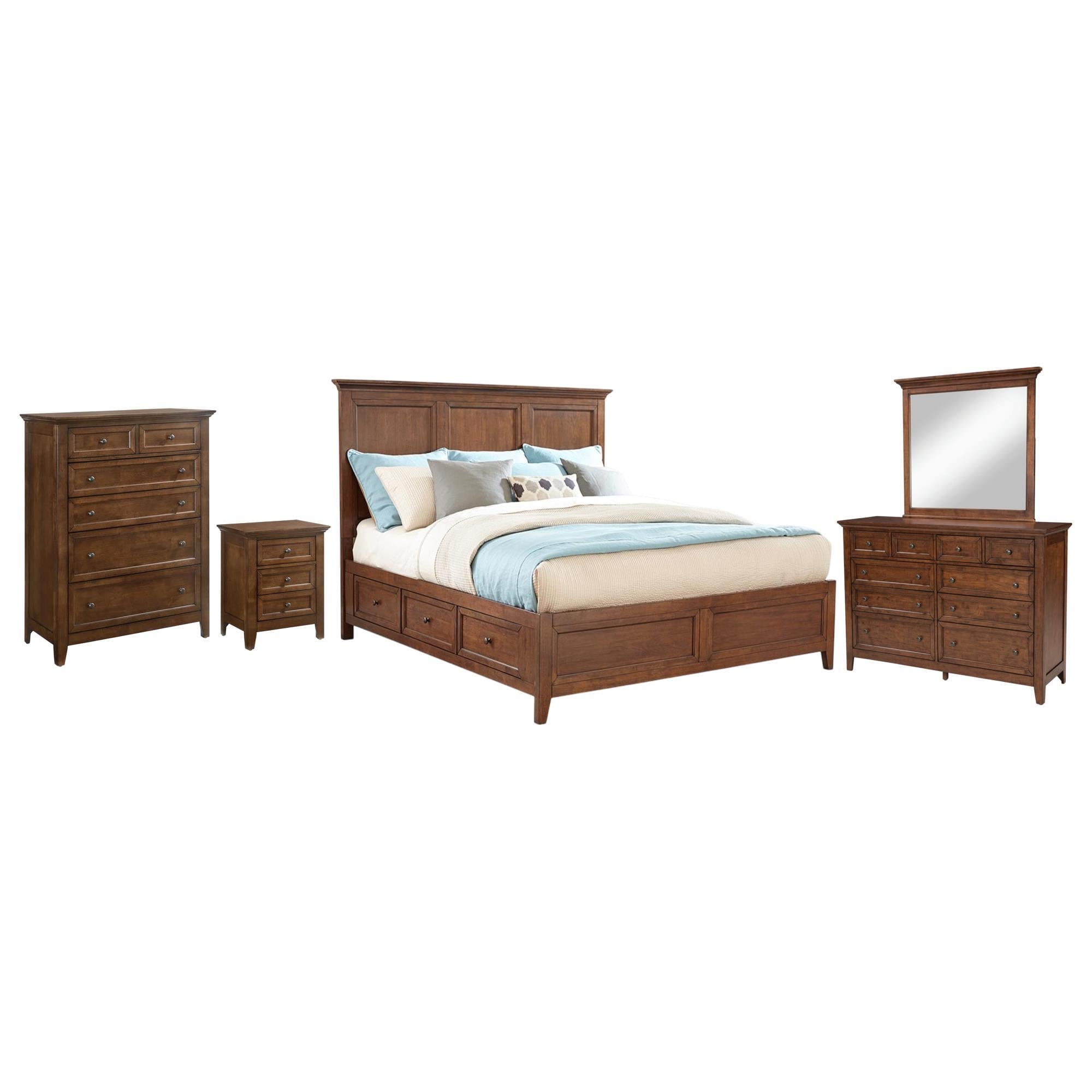 Hawthorne Furniture San Mateo 5 Piece Queen Solid Wood Storage