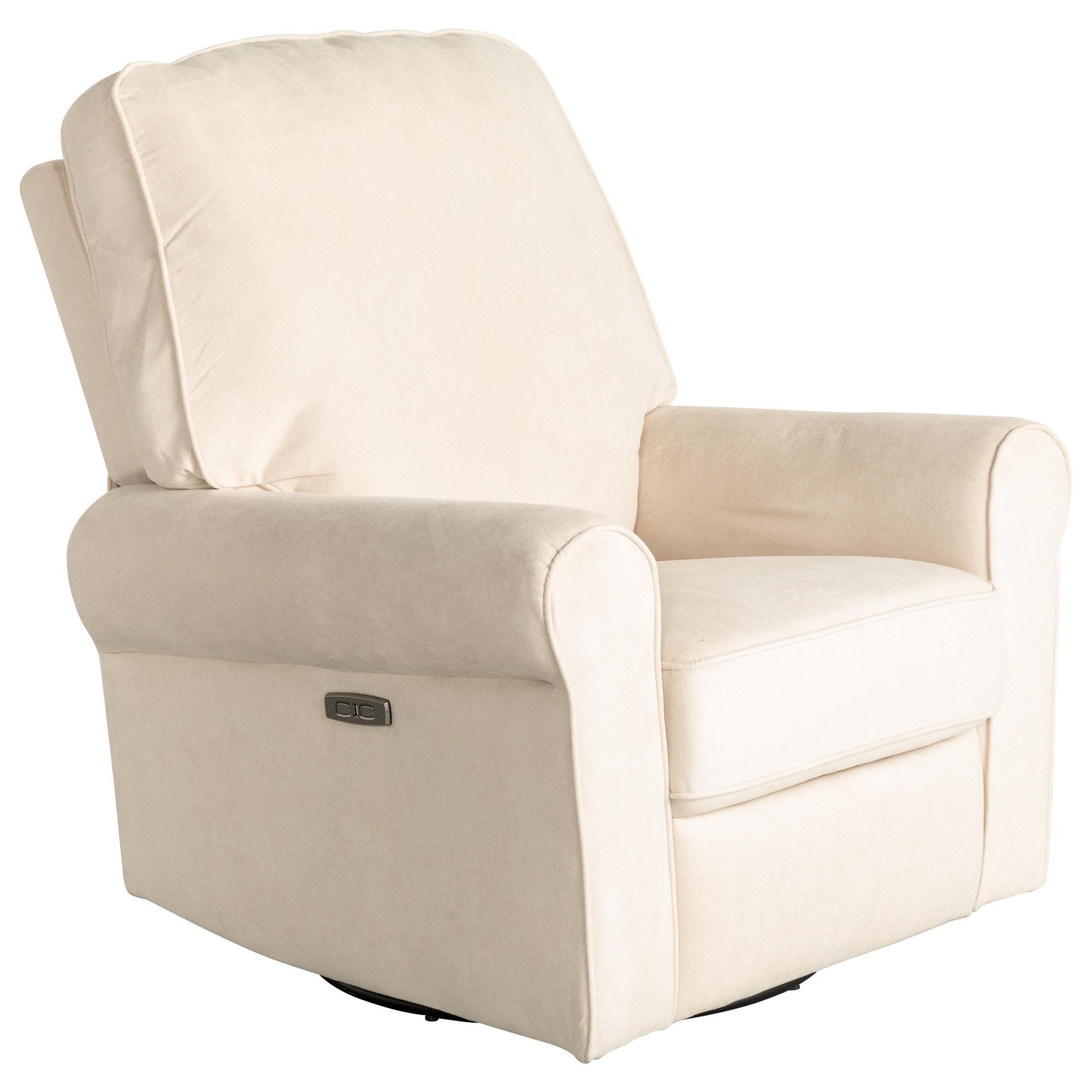 Eastern Shore Savanna Power Swivel Glider Recliner in Ivory | Shop NFM 