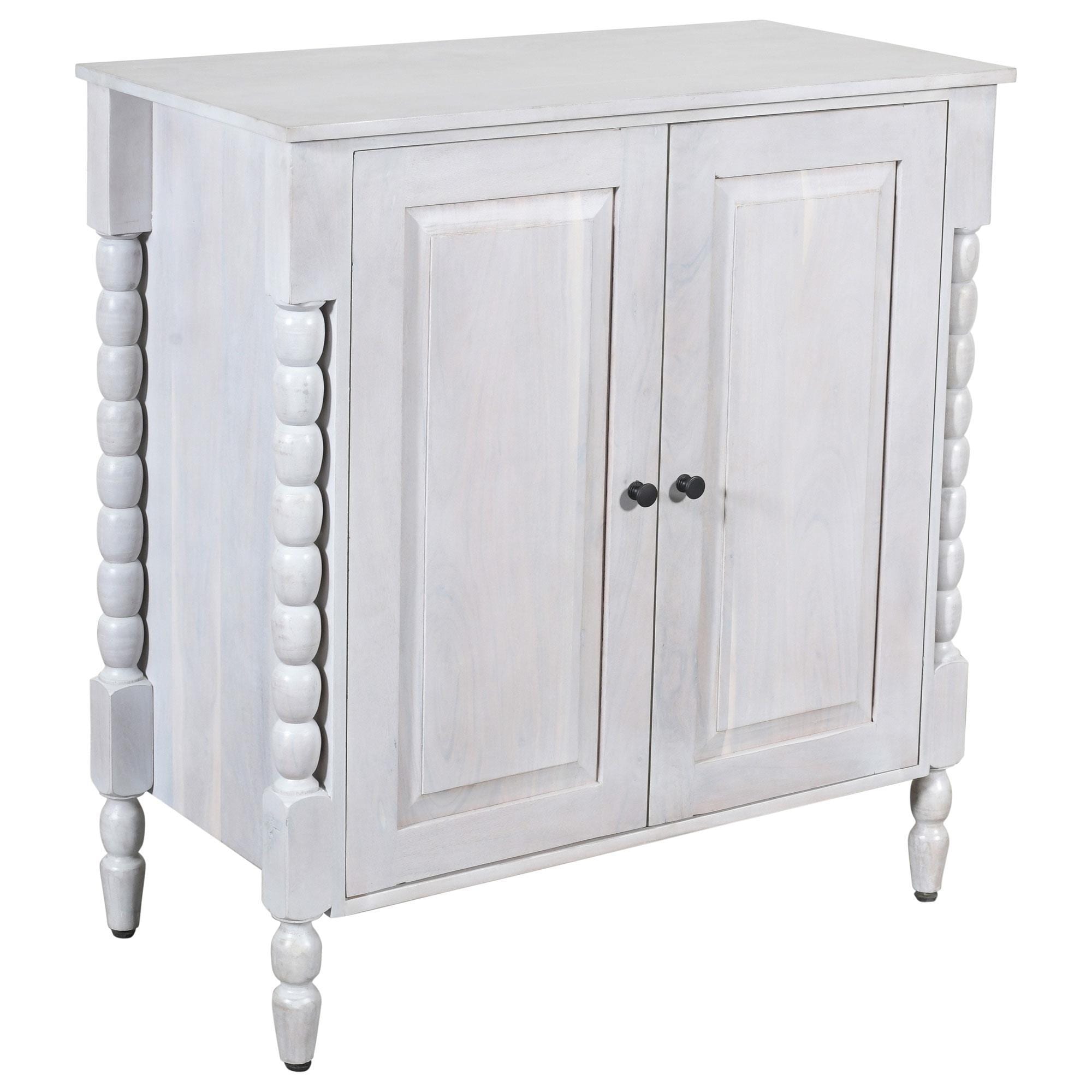 Vantara Home 2-Door Wooden Cabinet in White Wash