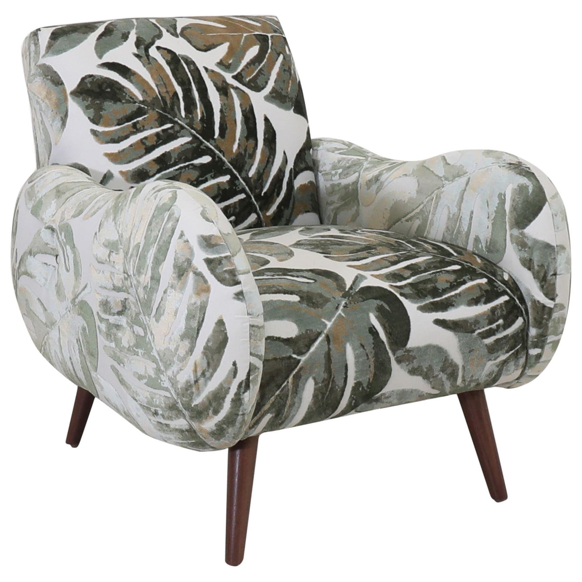 Jonathan Louis Dax Accent Chair in Tika Jade Velvet