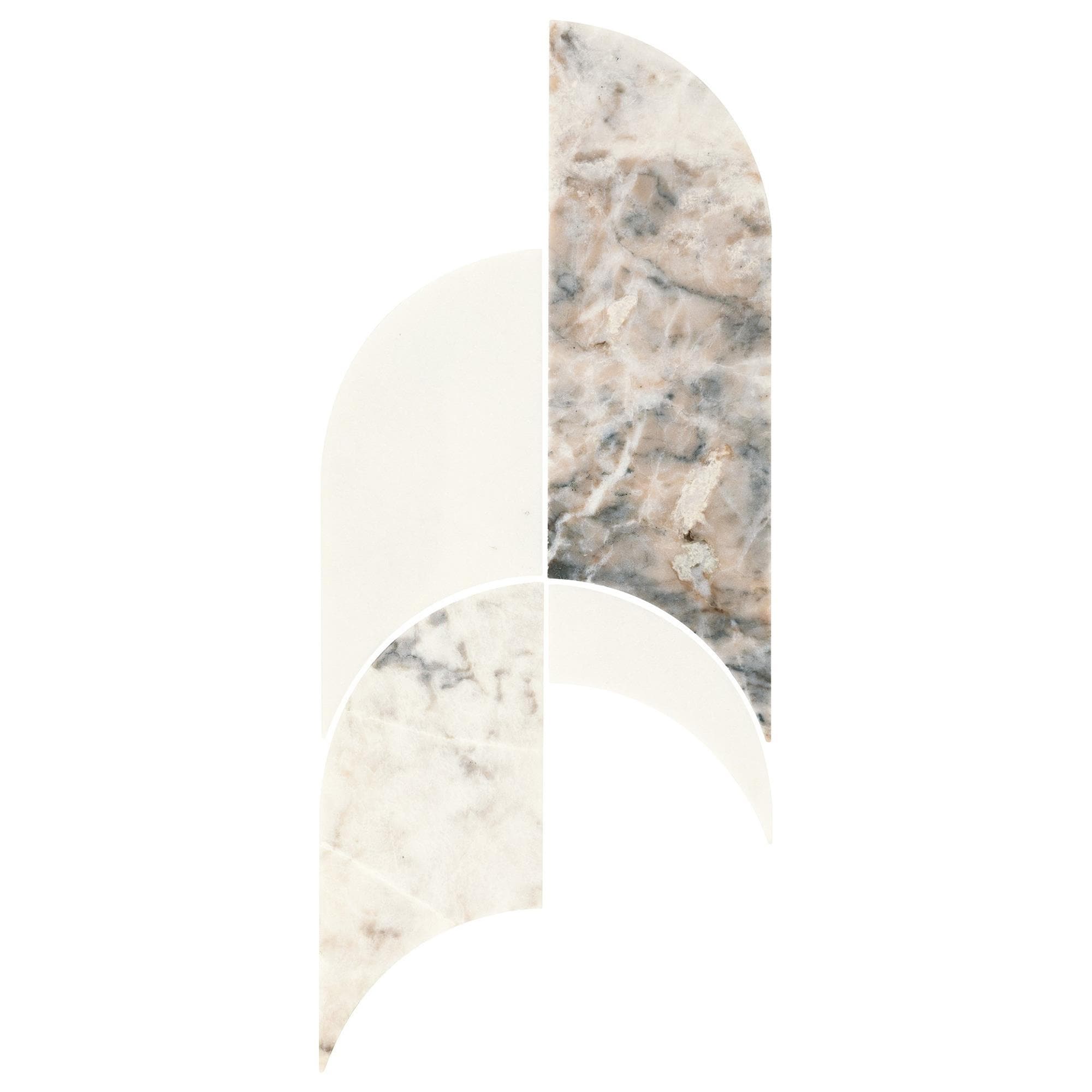 Dal-Tile Gamma Illusive 8'' X 19'' ARCHWAY Natural Stone Mosaic Sheet