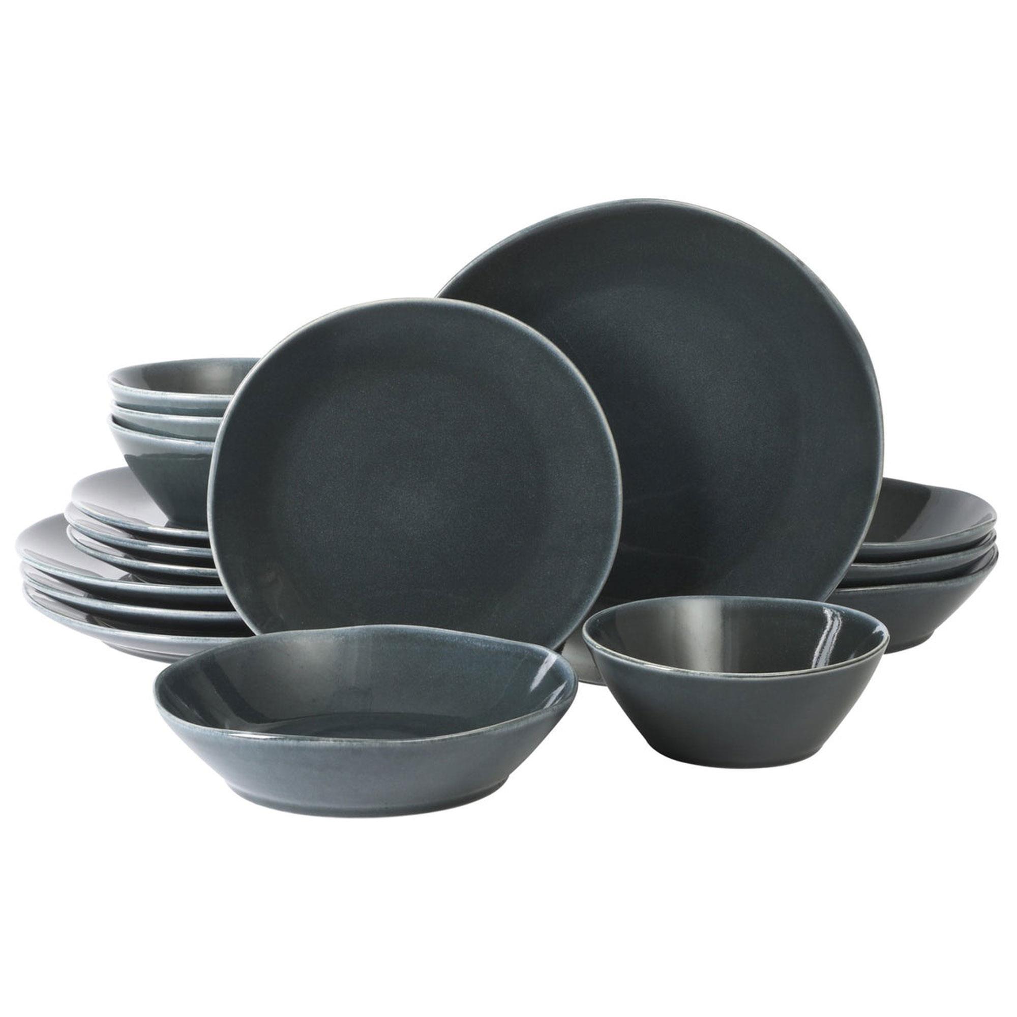 イリュージョニスト マディソンセット Gibson Overseas, Inc Montecito Breeze 16-Piece Dinnerware Set in