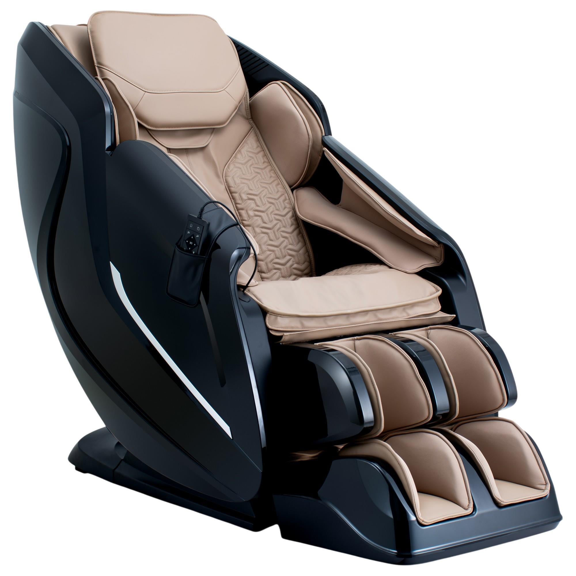 Cozzia Shiatsu Massage Chair with 2D Li Flex Track in Champagne