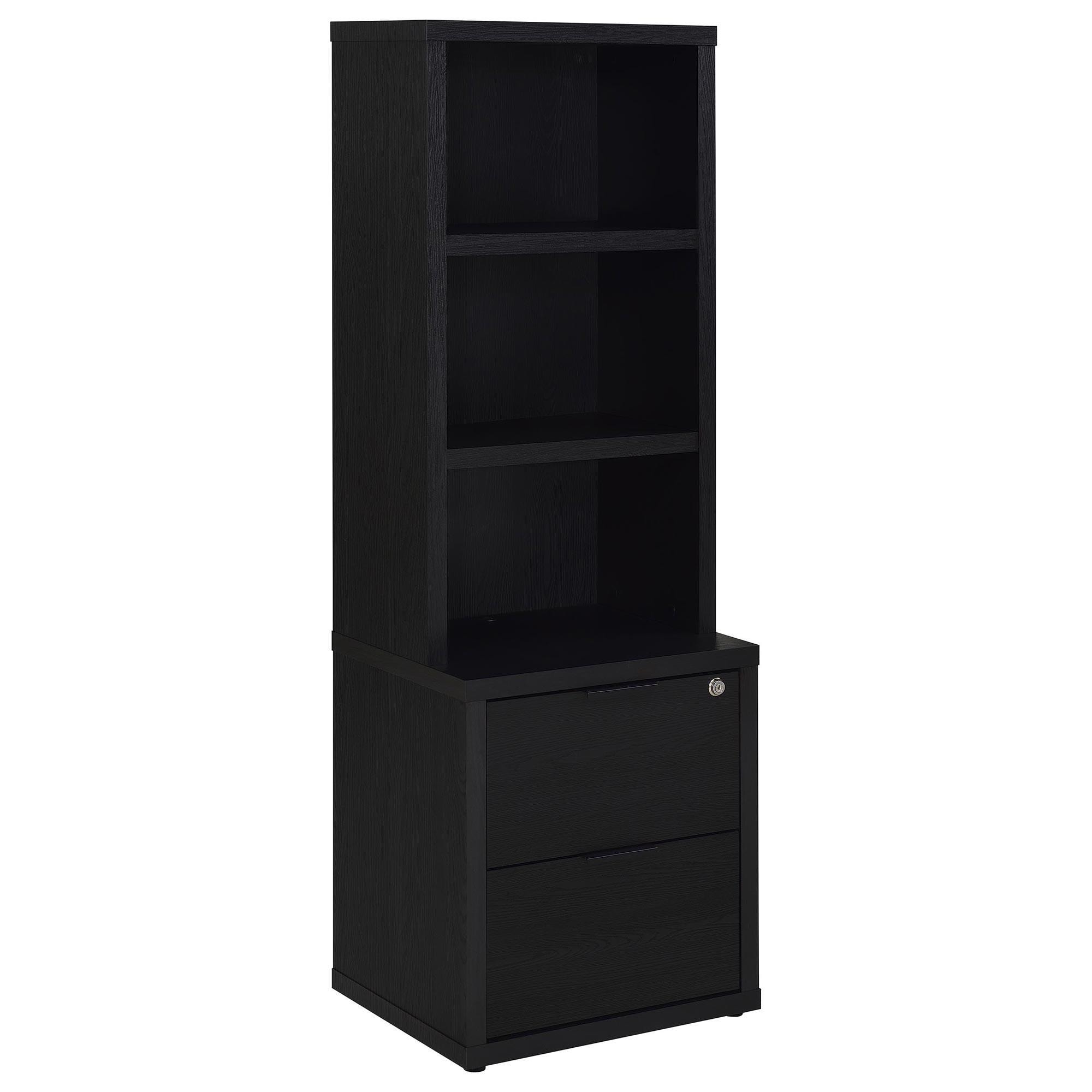 Coaster Westpark 3-Shelf Bookcase with USB and Lockable Drawer in