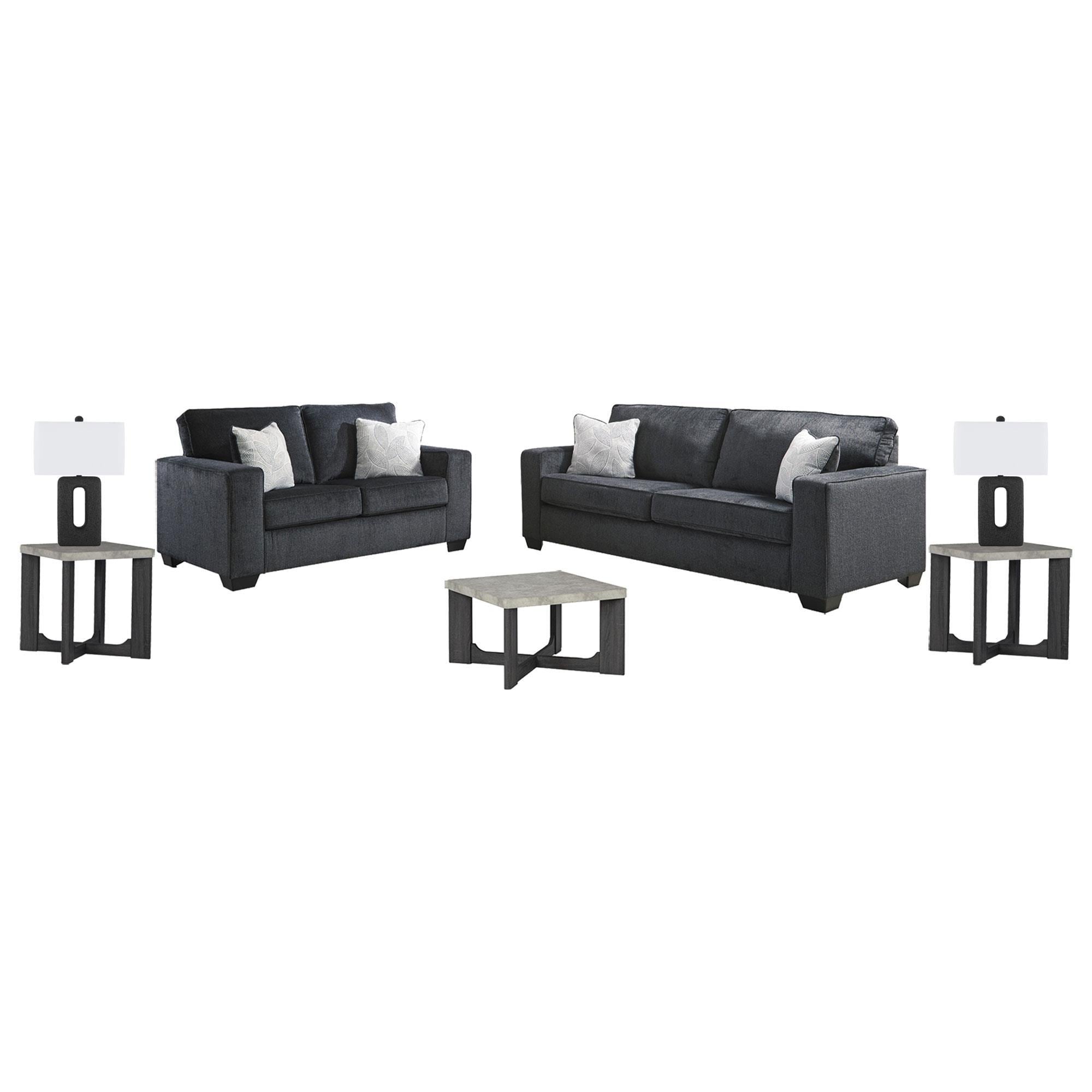 Ashley Altari, Sharstorm and Wimmings 7-Piece Living Room Set in Slate