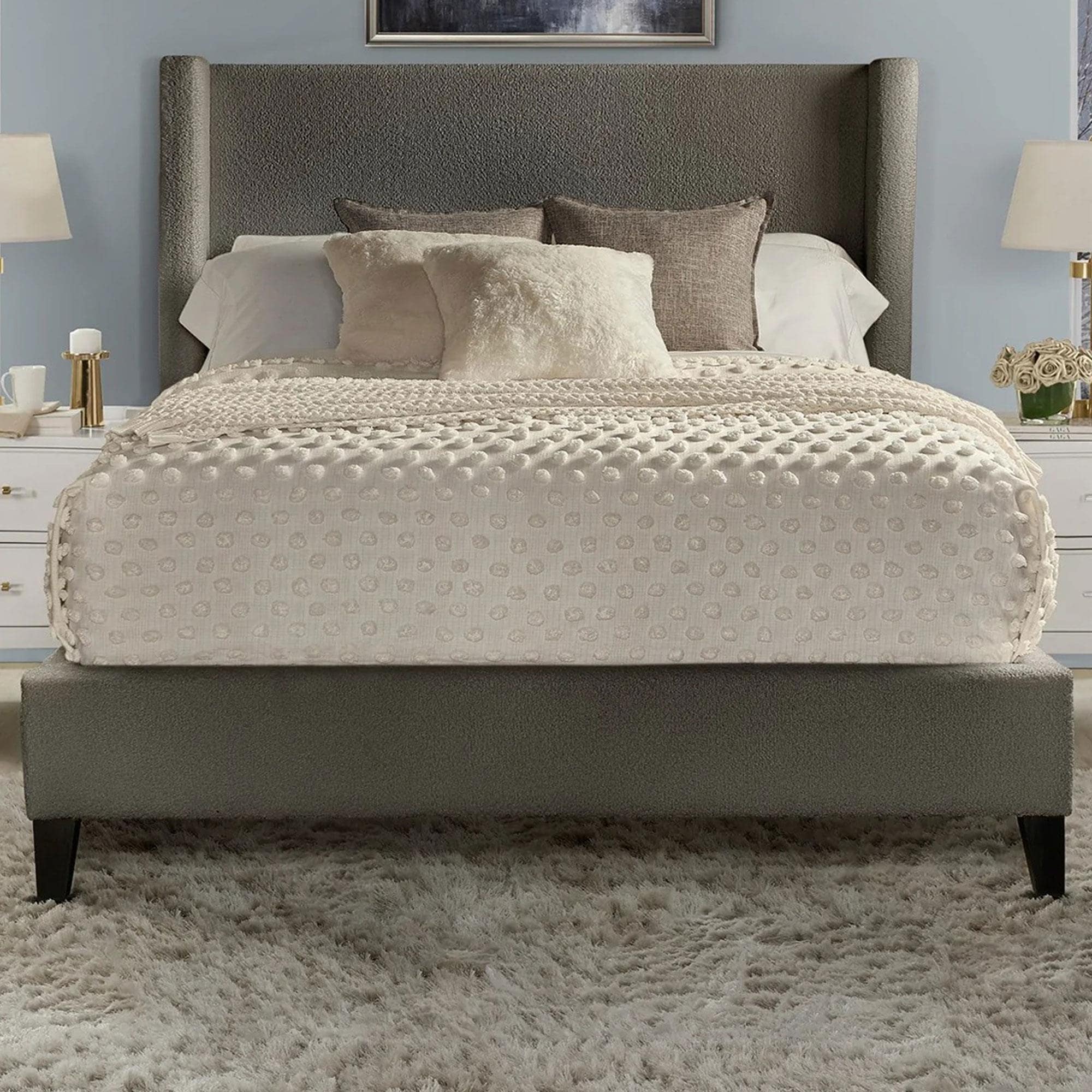 Simeon Collection Angel King Bed in Himalaya Charcoal NFM