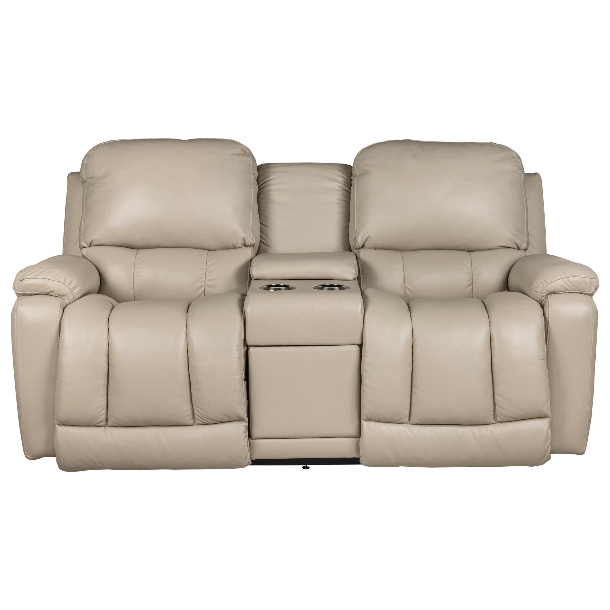 La-Z-Boy Greyson Manual Console Loveseat in Ice