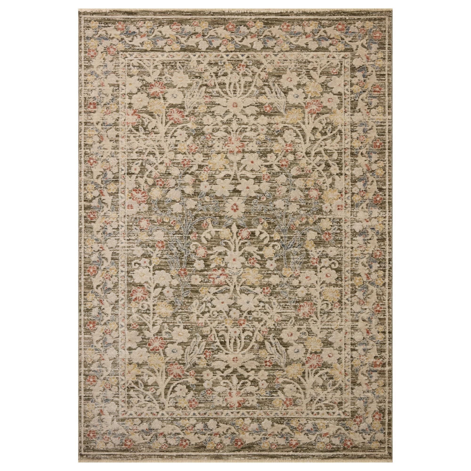 Loloi Clarisse Olive and Multicolor 2' x 3' Area Rug