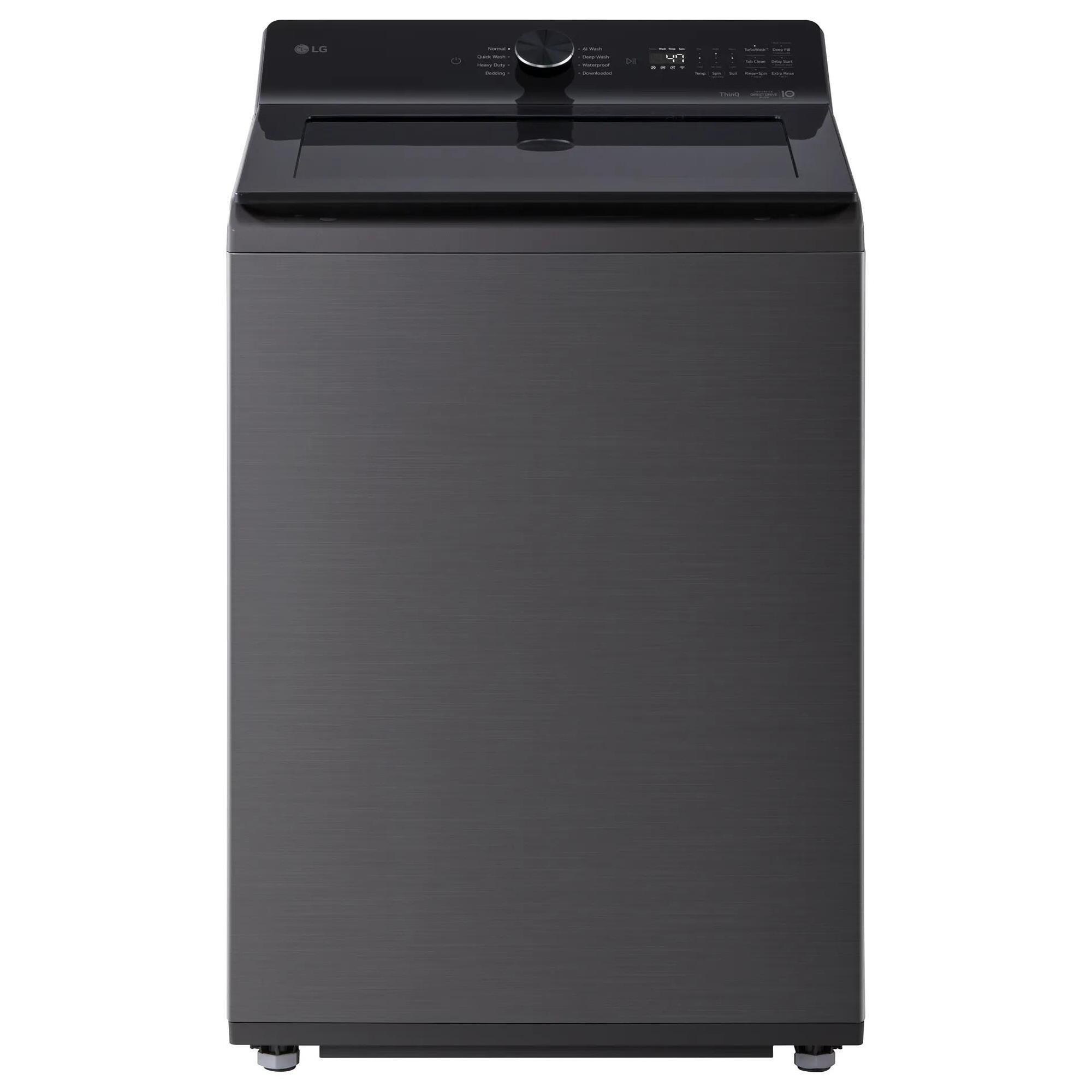 LG 4.8 Cu. Ft. Mega Capacity Smart Top Load Washer in Platinum Black