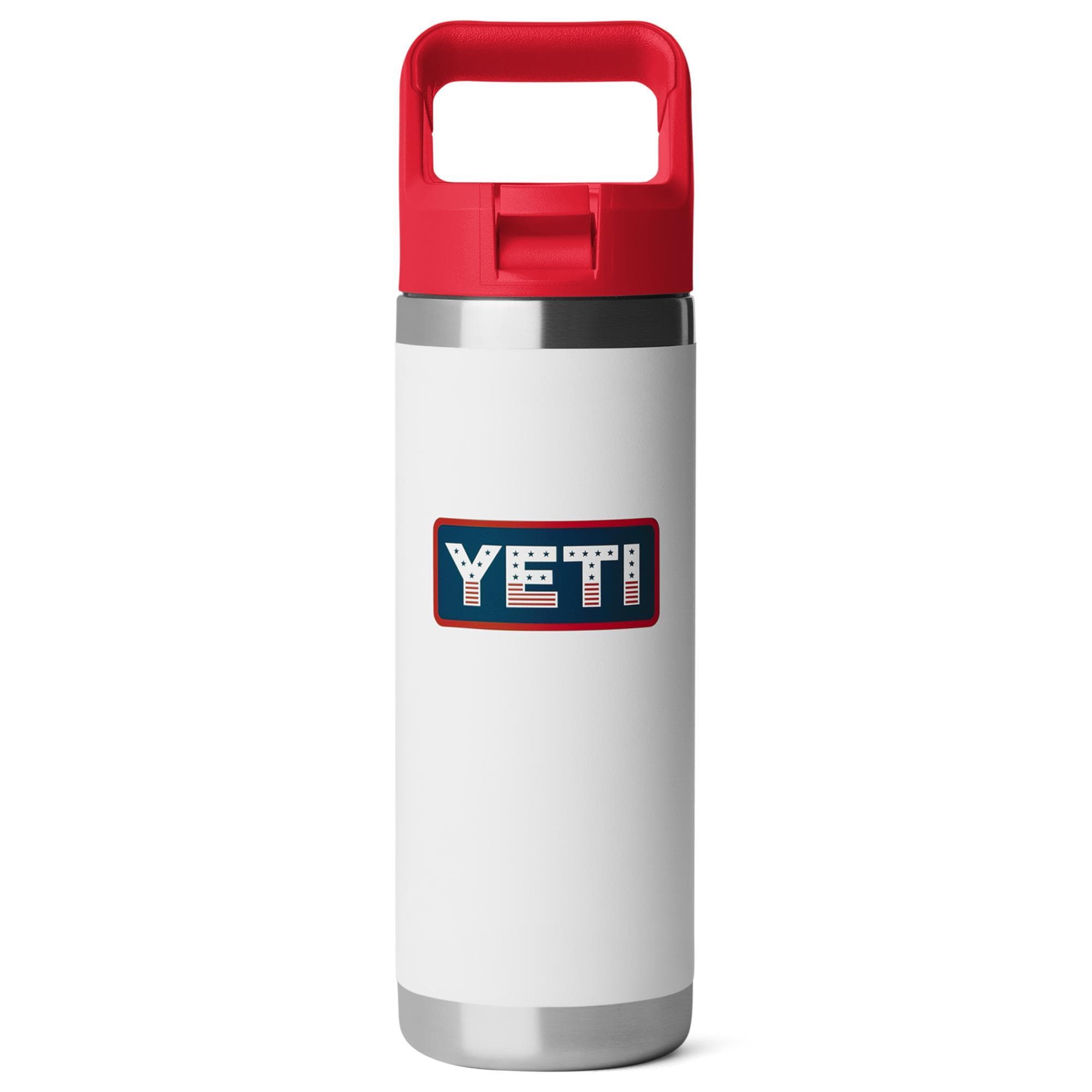 YETI Rambler 18 Oz Water Bottle with Straw Cap in White
