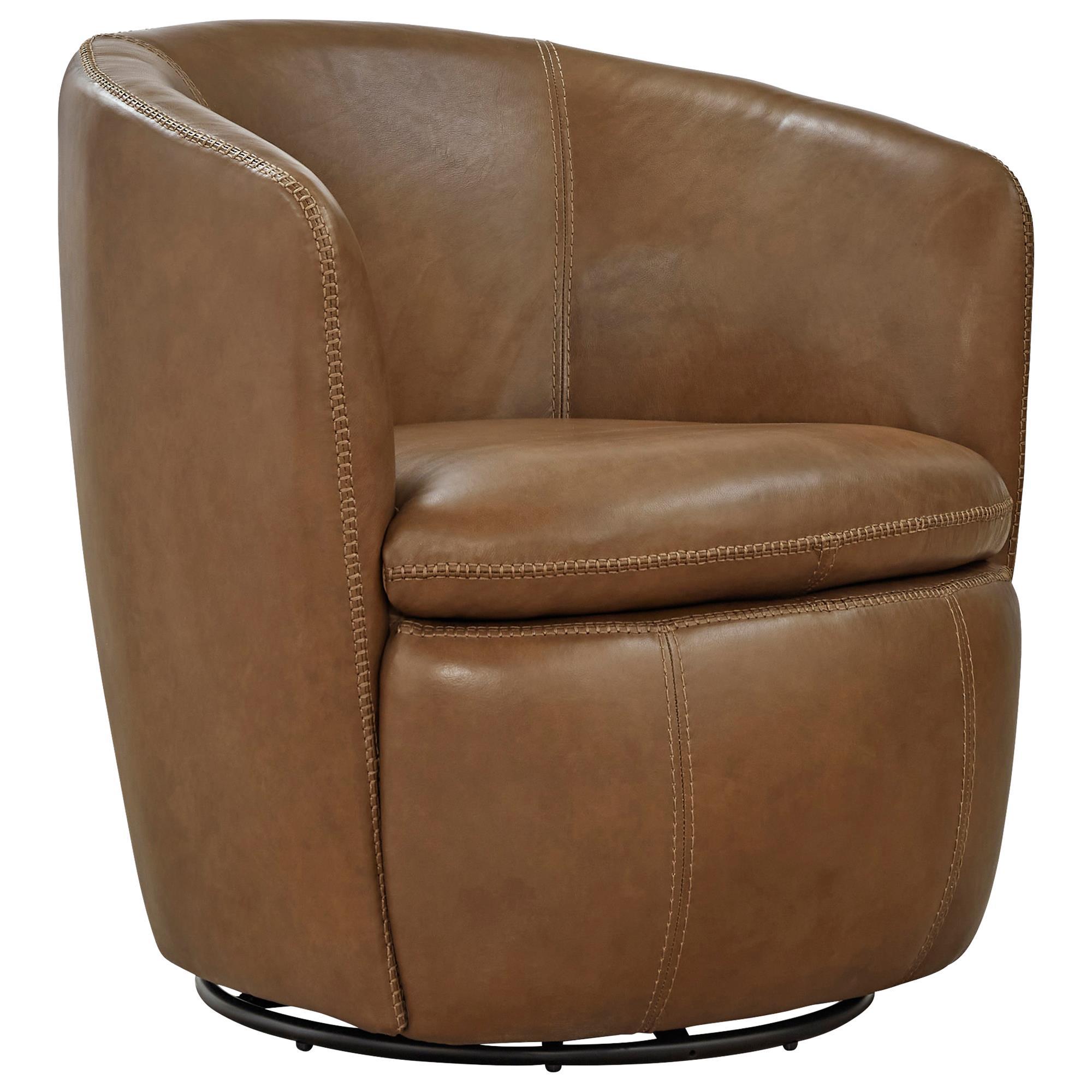 Ashley Kierreys Swivel Chair in Caramel