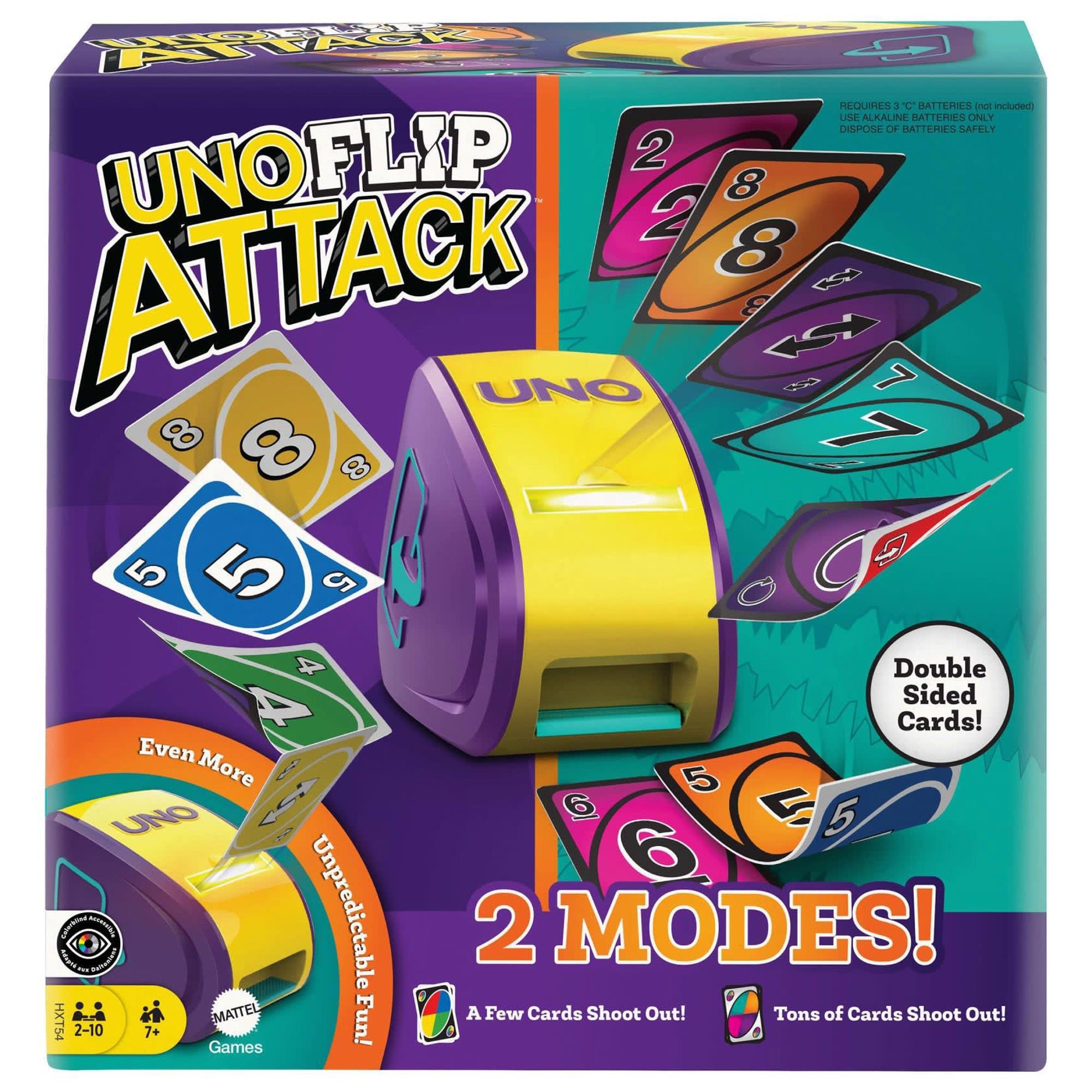 Uno Flip Attack Card Game For Kids, Adults and Family Night