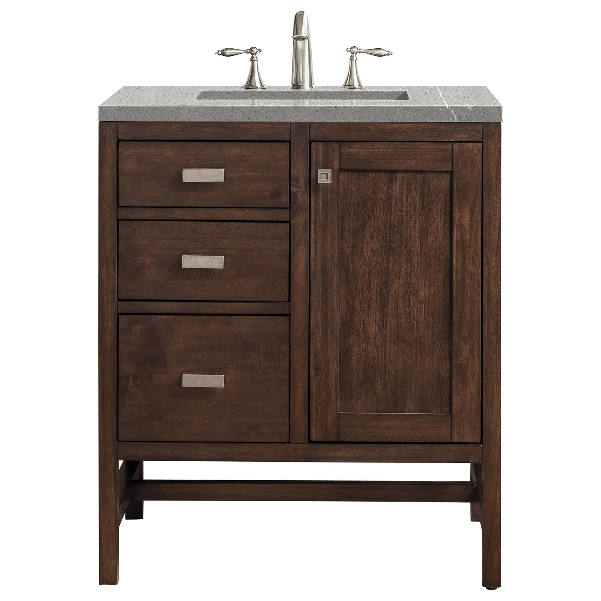 James Martin Addison 30" 1Door Single Bathroom Vanity in Mid Century